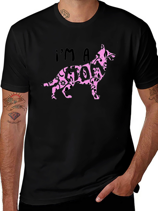 Im A Dog Mom T-Shirt Floral German Shepherd Design
