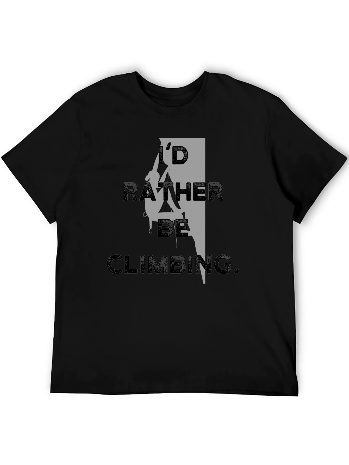 Id Rather Be Climbing Black T-Shirt