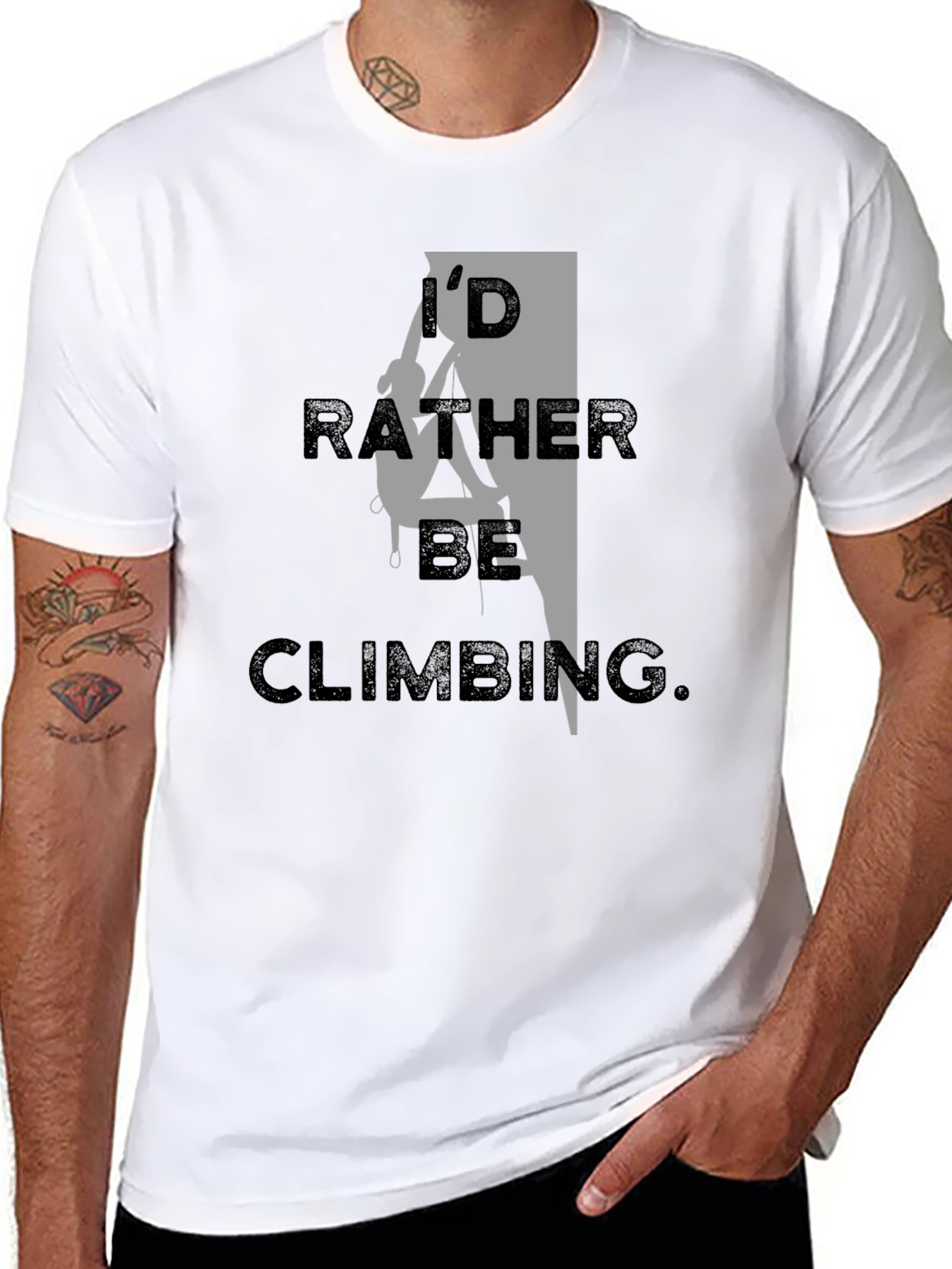 Id Rather Be Climbing Black T-Shirt