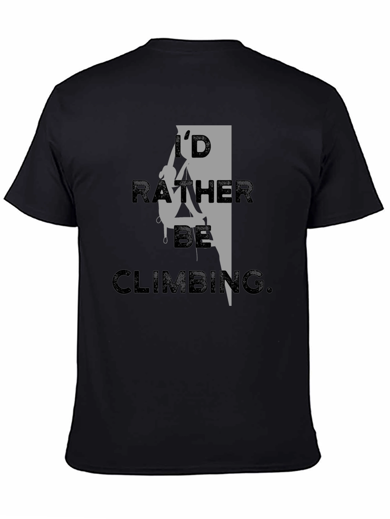 Id Rather Be Climbing Black T-Shirt