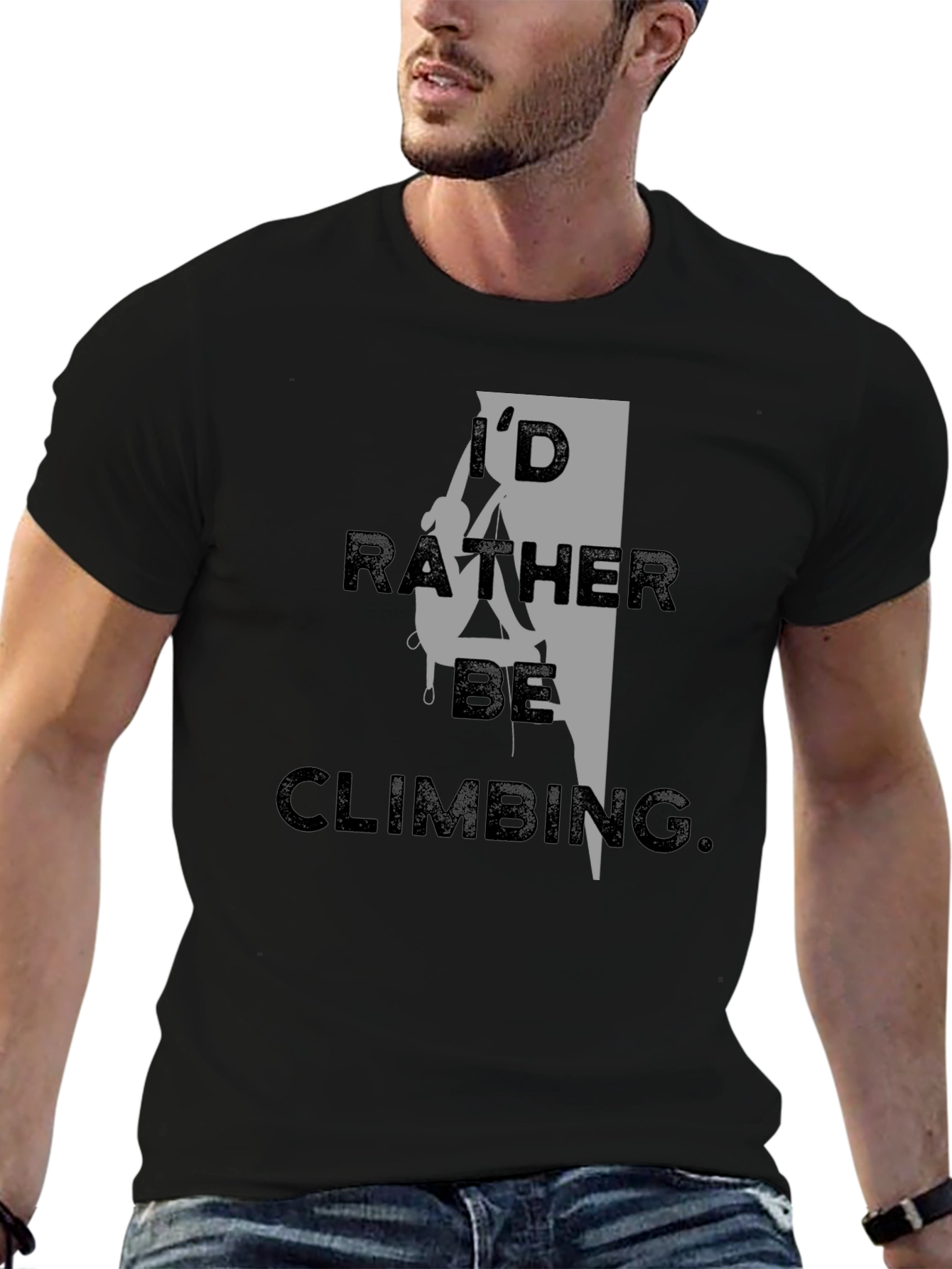 Id Rather Be Climbing Black T-Shirt