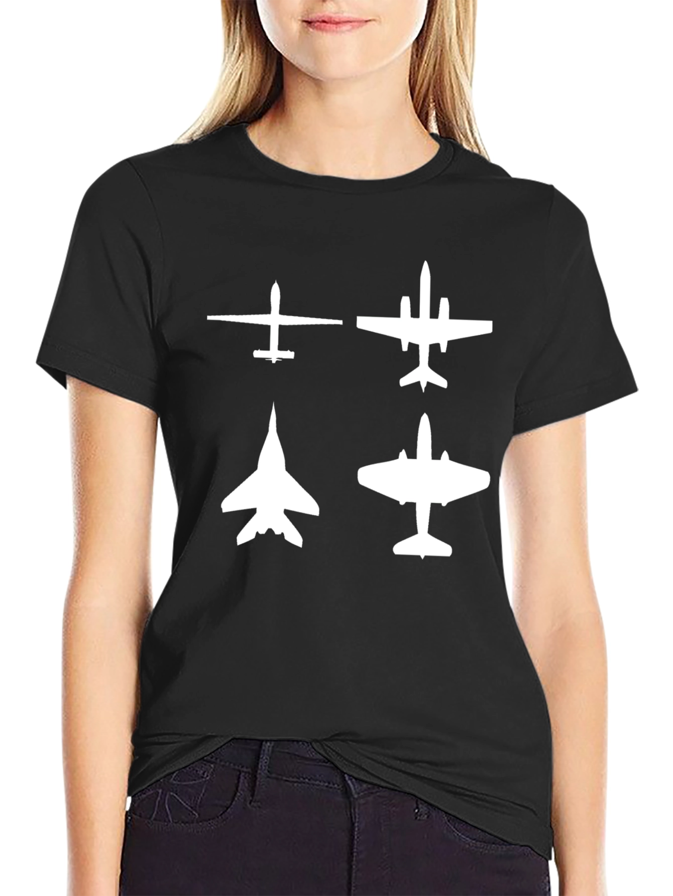 Aircraft Silhouette T-Shirt - Aviation Enthusiast Tee