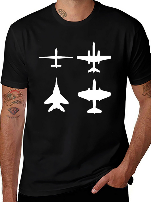 Aircraft Silhouette T-Shirt - Aviation Enthusiast Tee