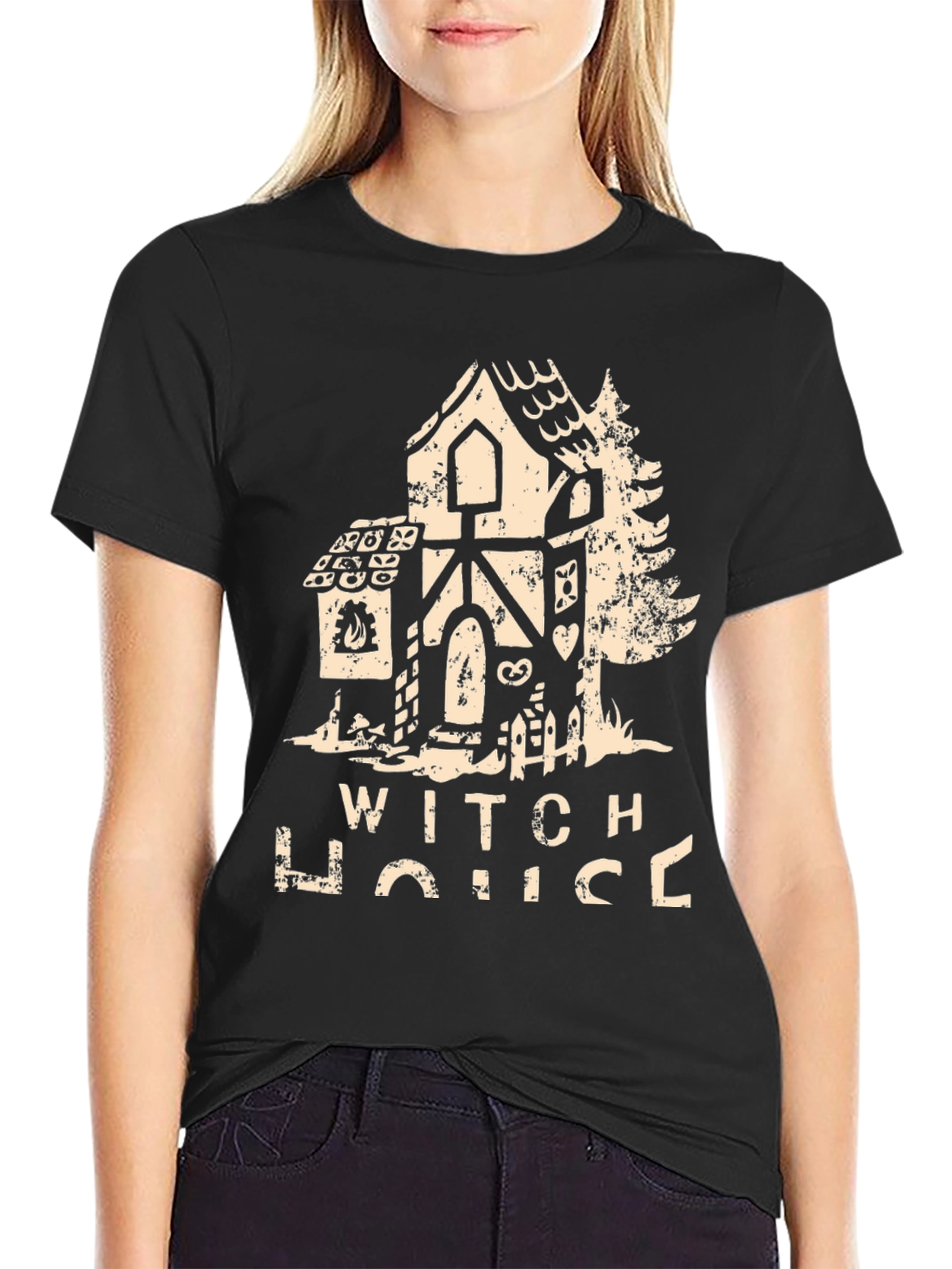 Witch House Graphic T-Shirt Halloween Apparel