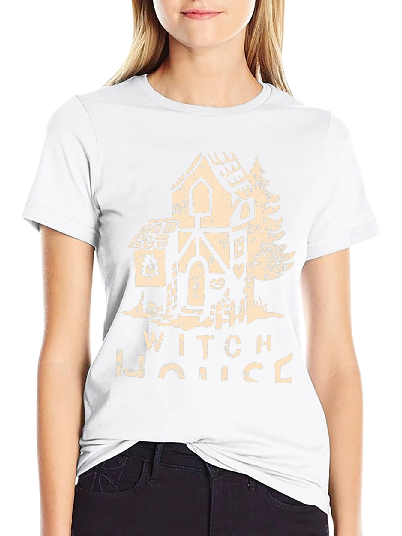Witch House Graphic T-Shirt Halloween Apparel