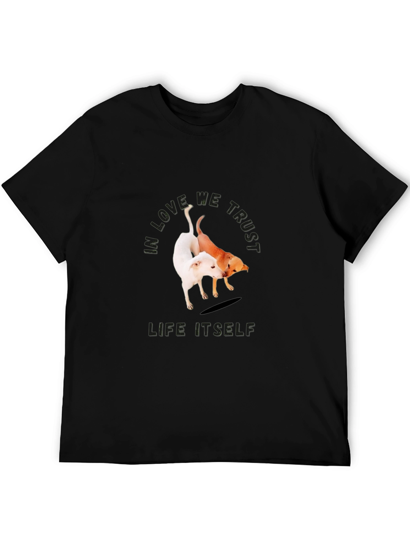 Dog Lovers Graphic T-Shirt: We Love We Trust