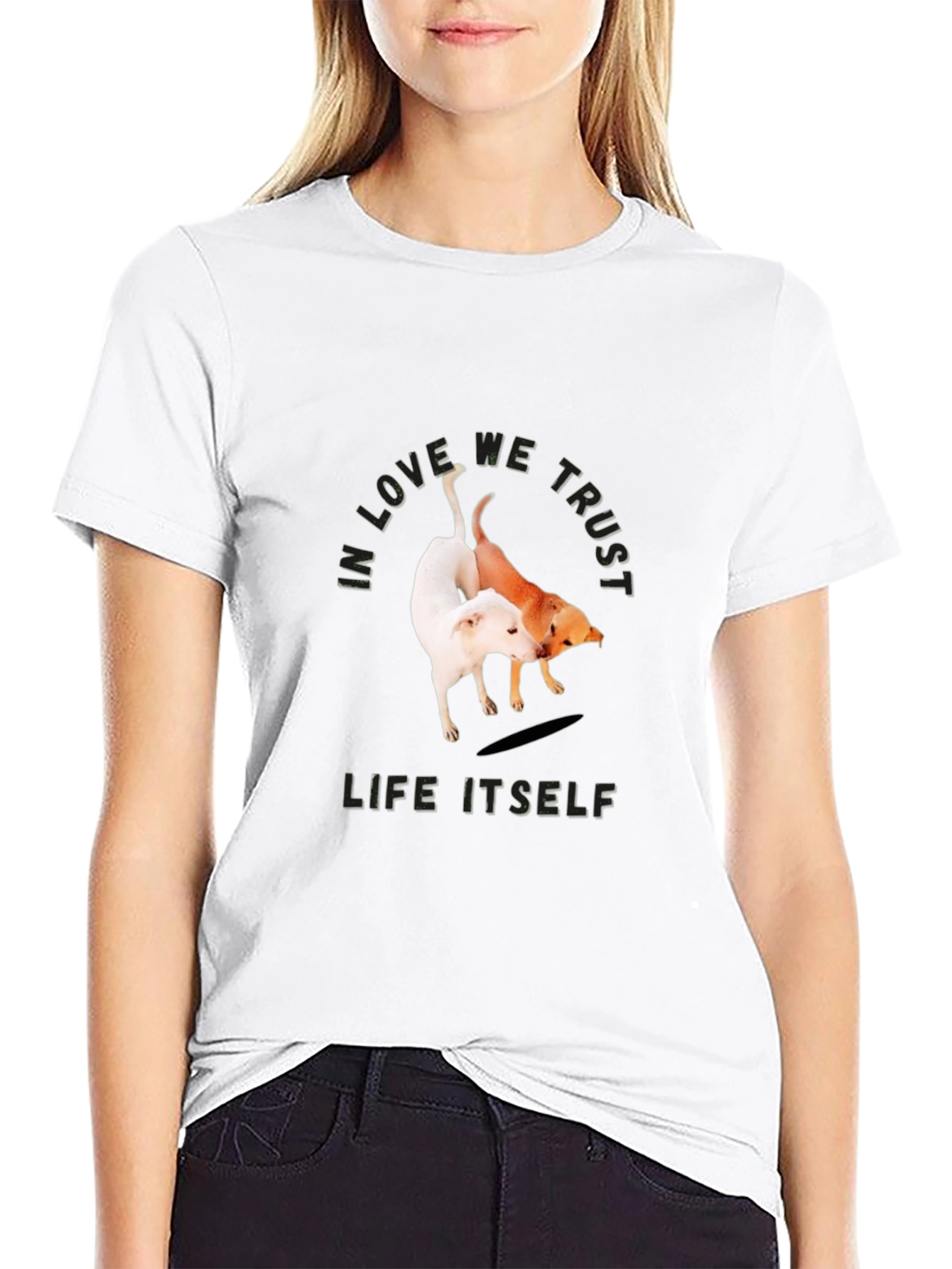 Dog Lovers Graphic T-Shirt: We Love We Trust