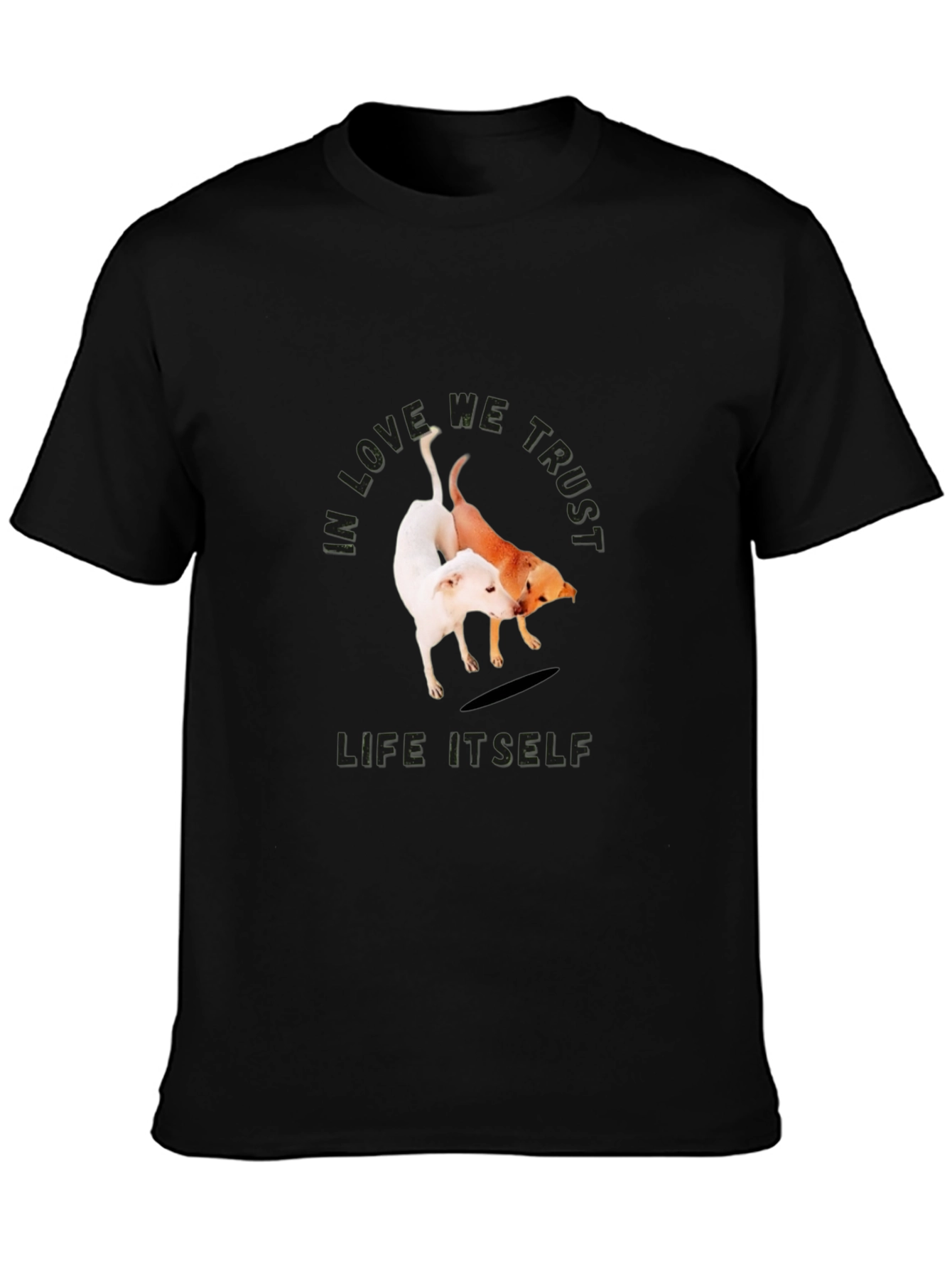 Dog Lovers Graphic T-Shirt: We Love We Trust