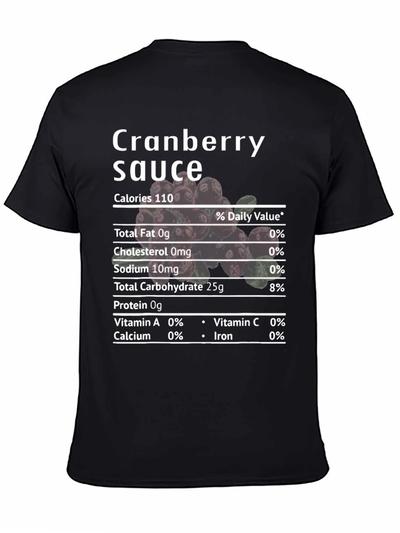 Cranberry Sauce Nutrition Facts Graphic Tee