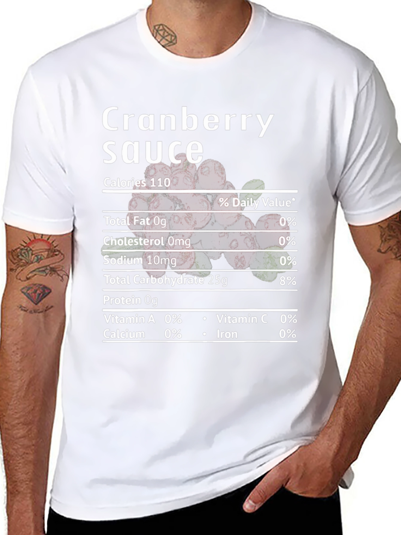 Cranberry Sauce Nutrition Facts Graphic Tee