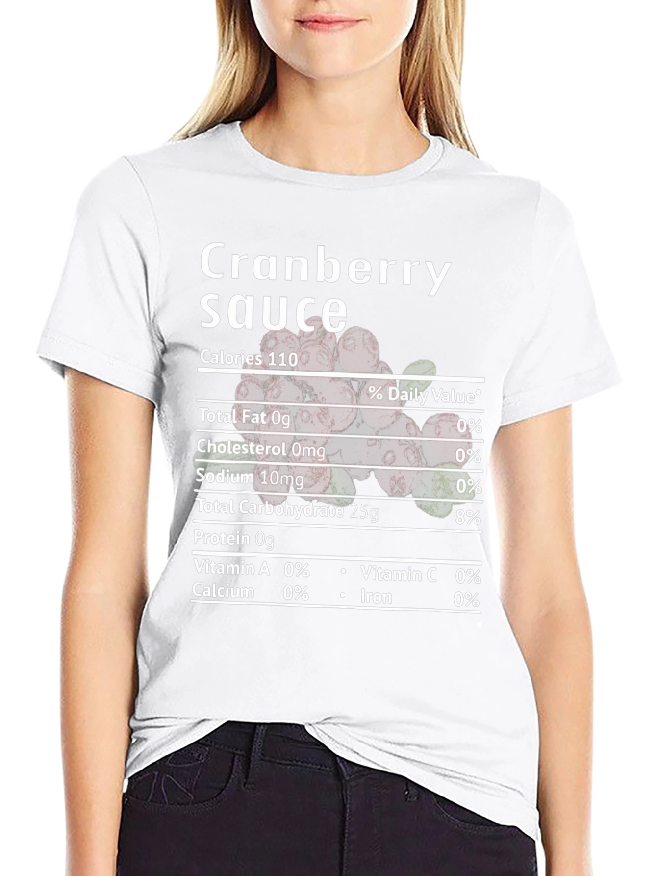 Cranberry Sauce Nutrition Facts Graphic Tee