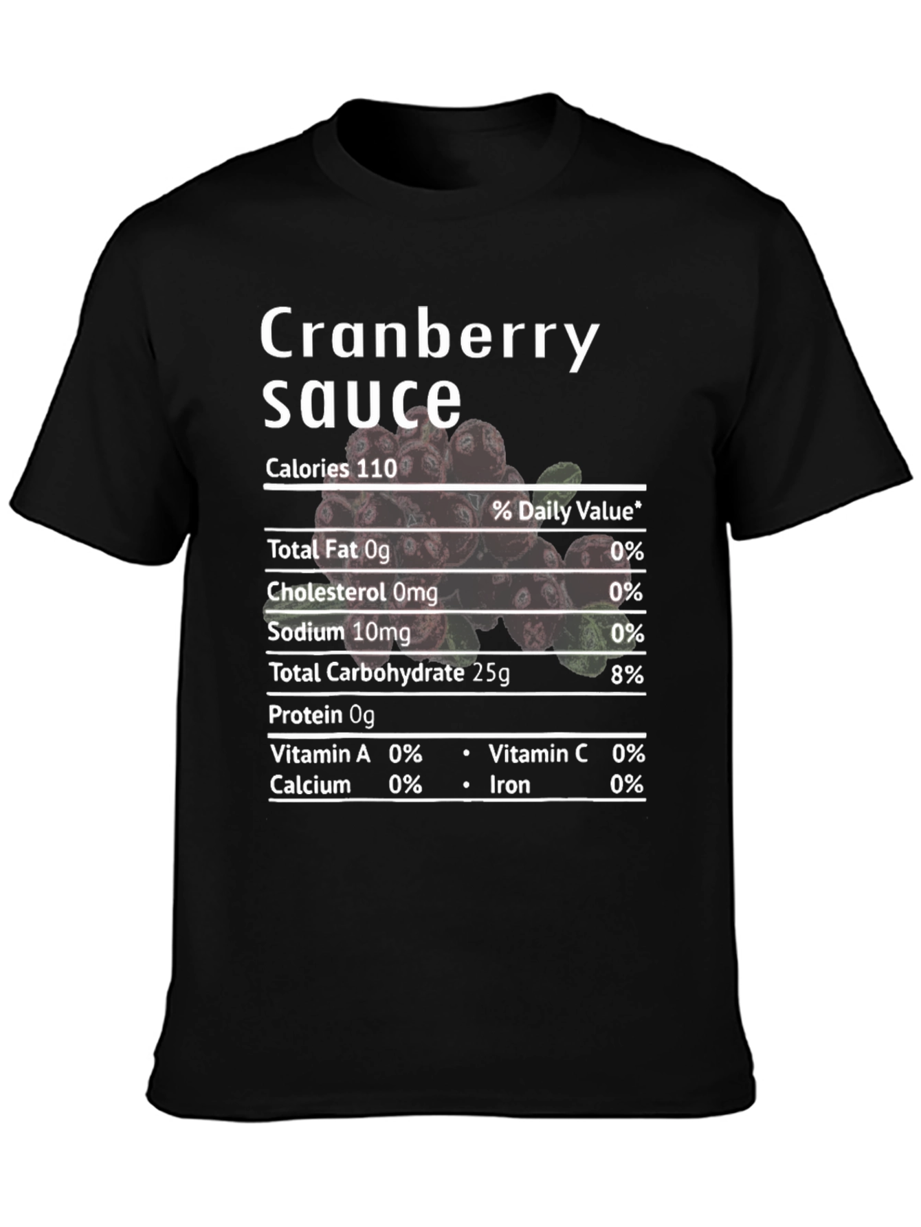 Cranberry Sauce Nutrition Facts Graphic Tee
