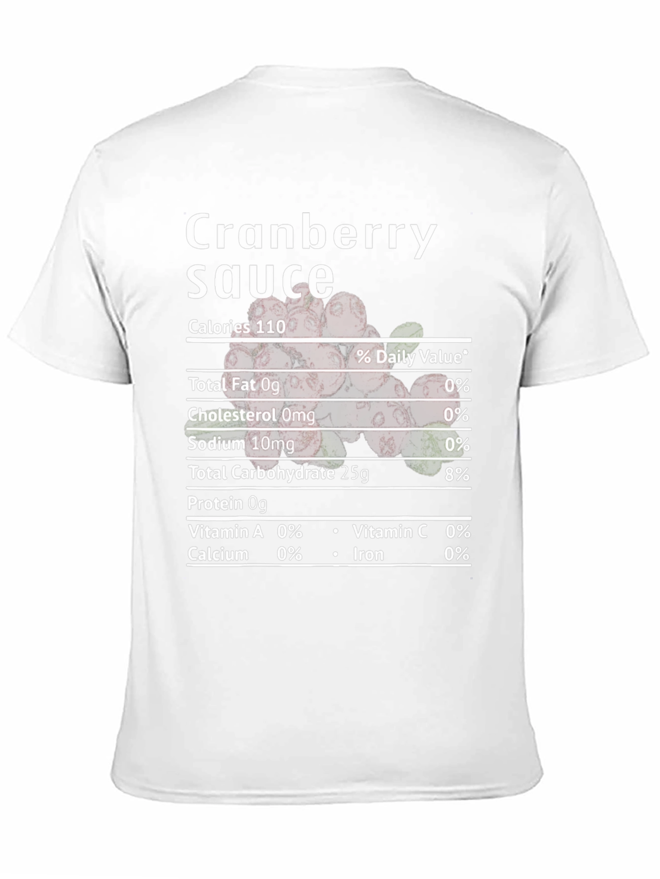 Cranberry Sauce Nutrition Facts Graphic Tee