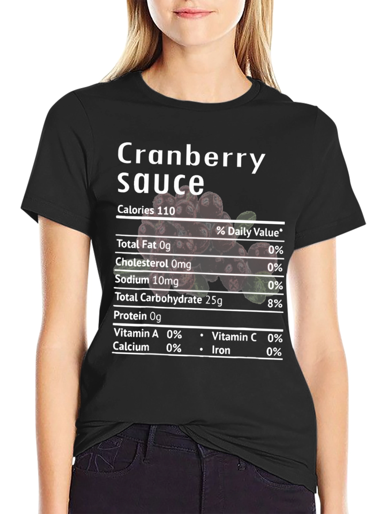 Cranberry Sauce Nutrition Facts Graphic Tee