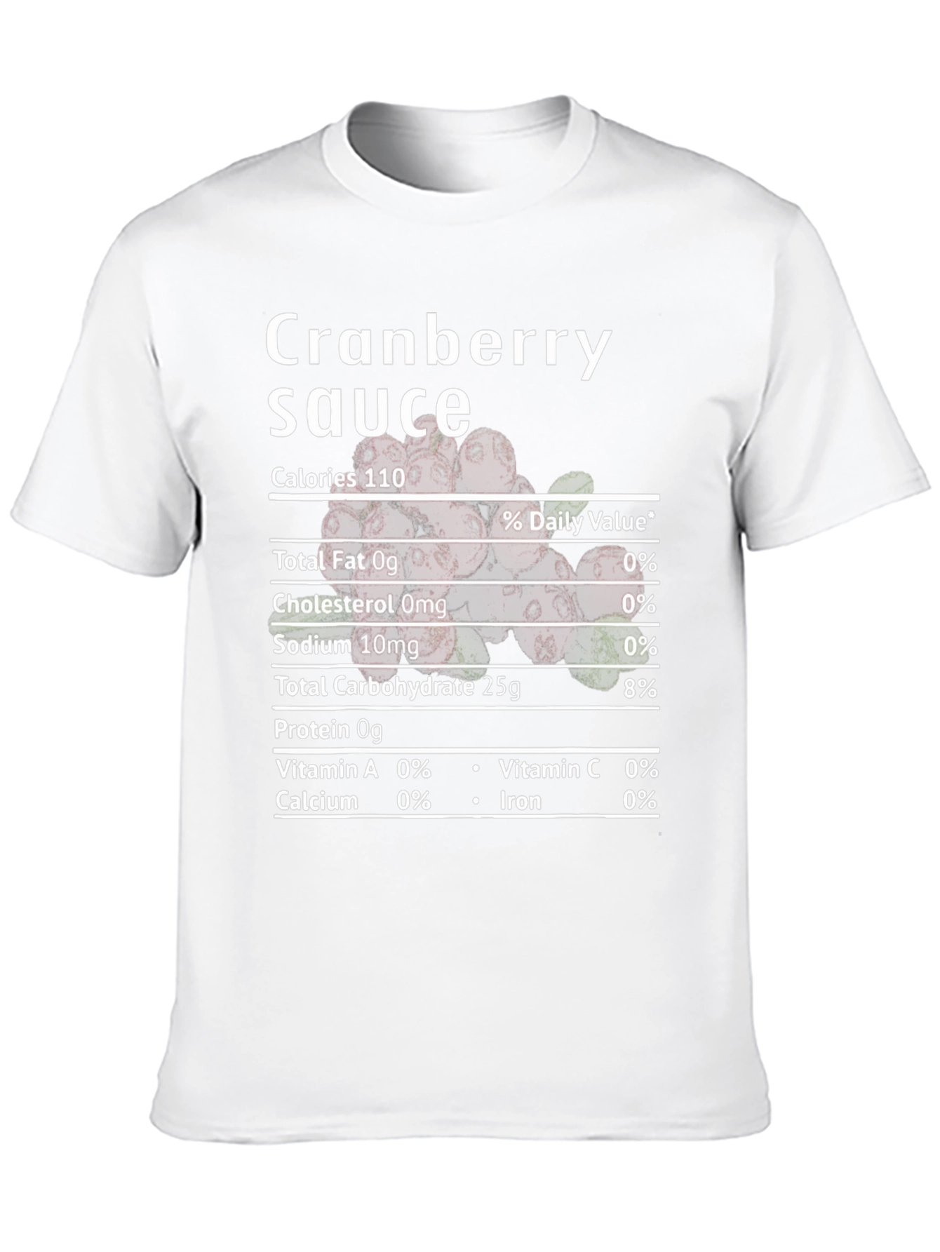 Cranberry Sauce Nutrition Facts Graphic Tee