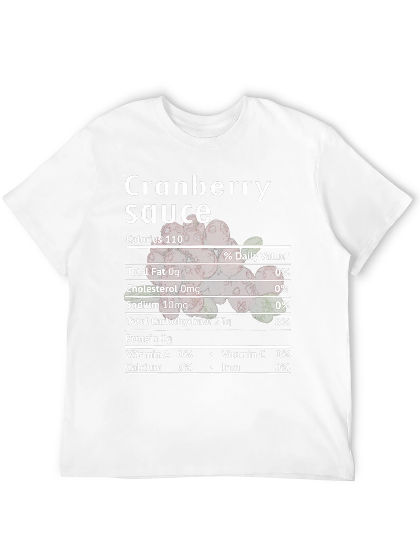 Cranberry Sauce Nutrition Facts Graphic Tee