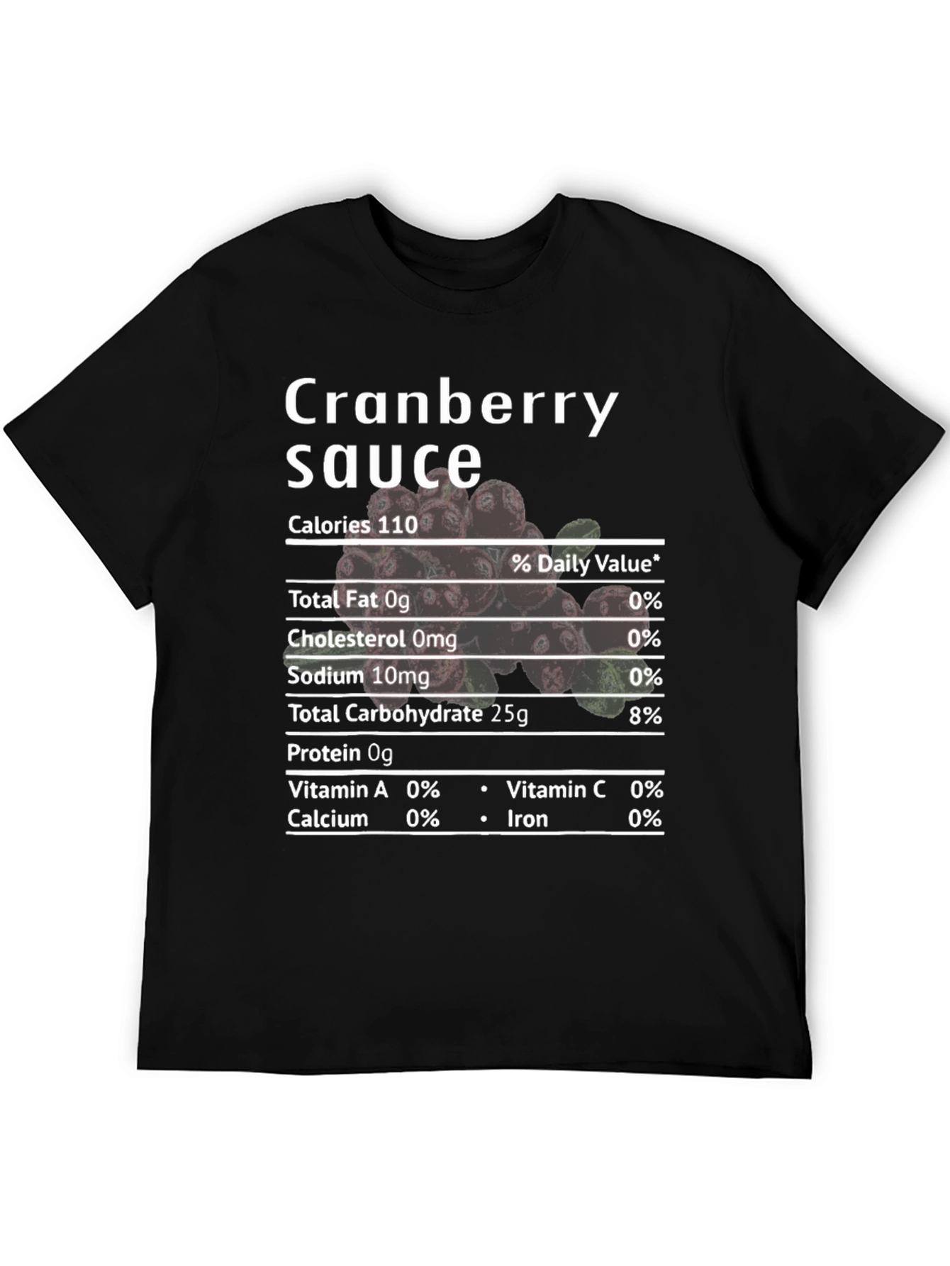 Cranberry Sauce Nutrition Facts Graphic Tee