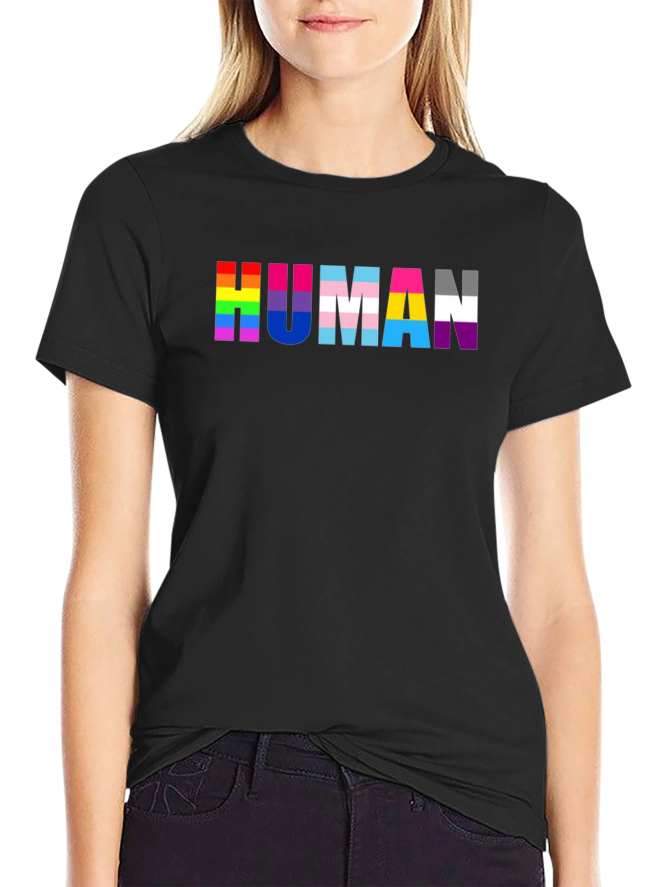 Human Pride Black T-Shirt