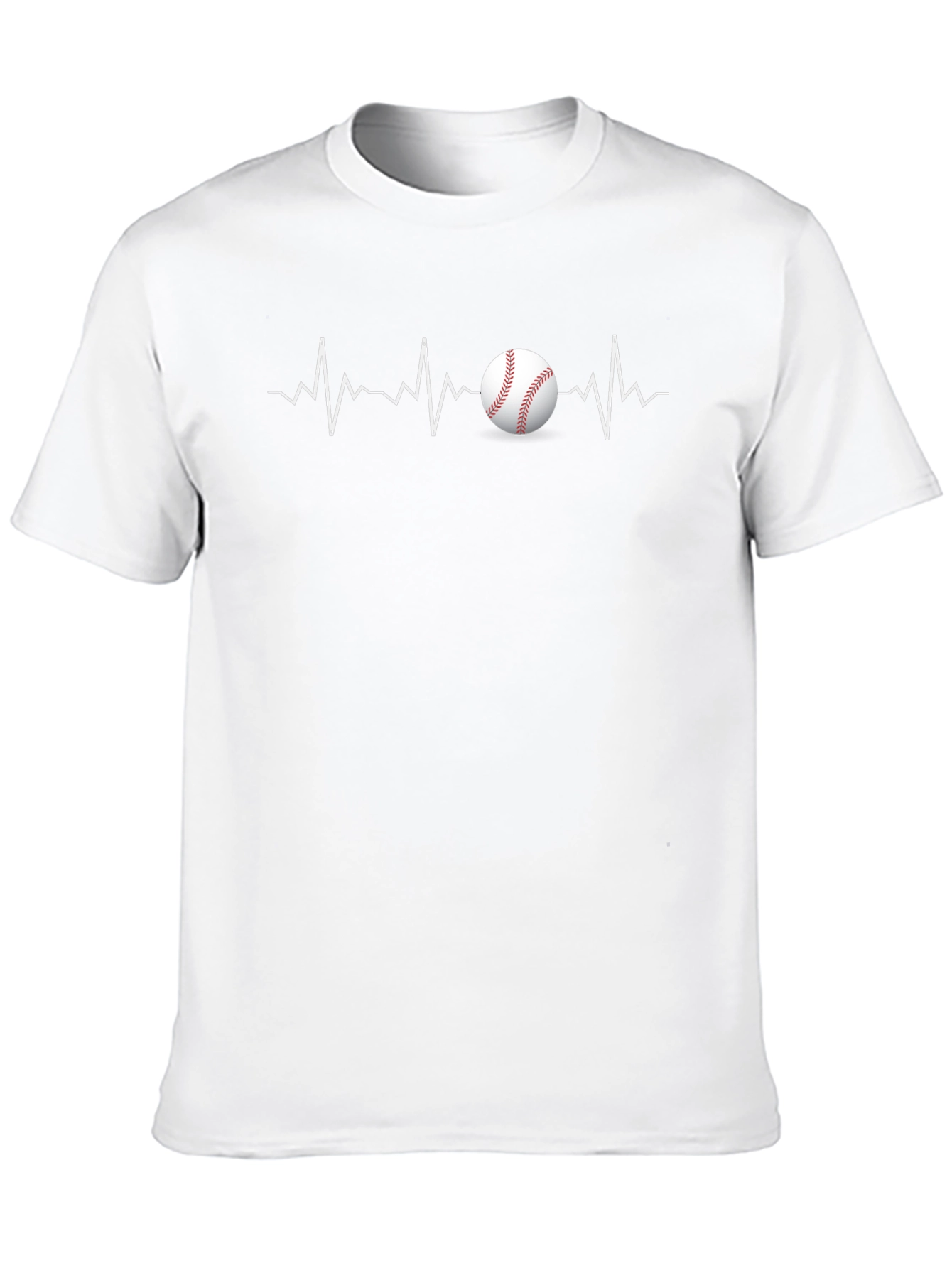 Baseball Heartbeat T-Shirt - Unique Graphic Tee