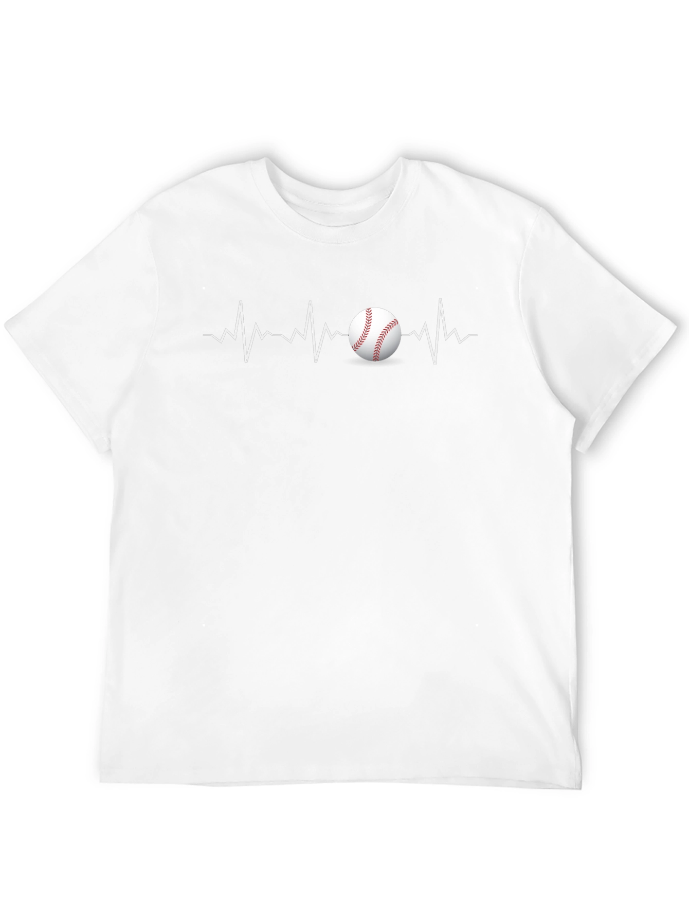 Baseball Heartbeat T-Shirt - Unique Graphic Tee