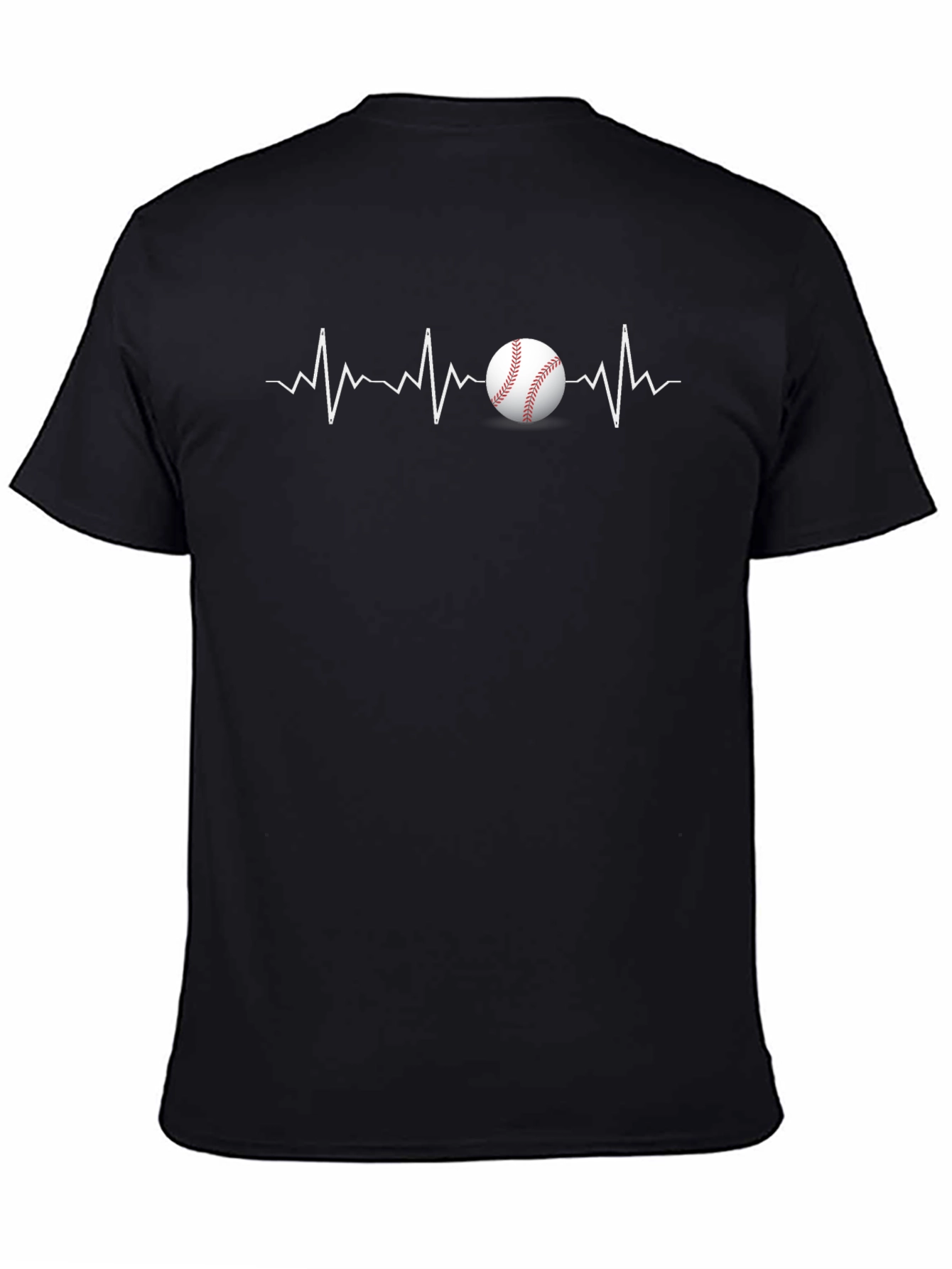 Baseball Heartbeat T-Shirt - Unique Graphic Tee
