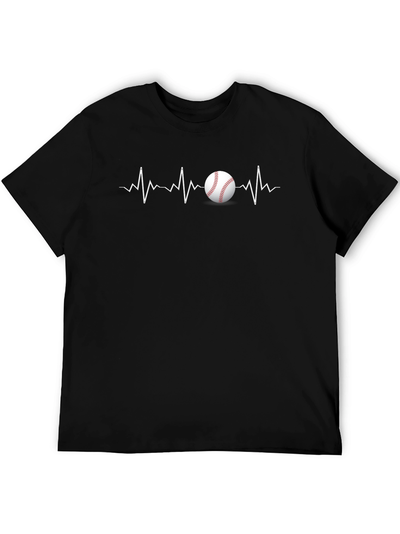 Baseball Heartbeat T-Shirt - Unique Graphic Tee
