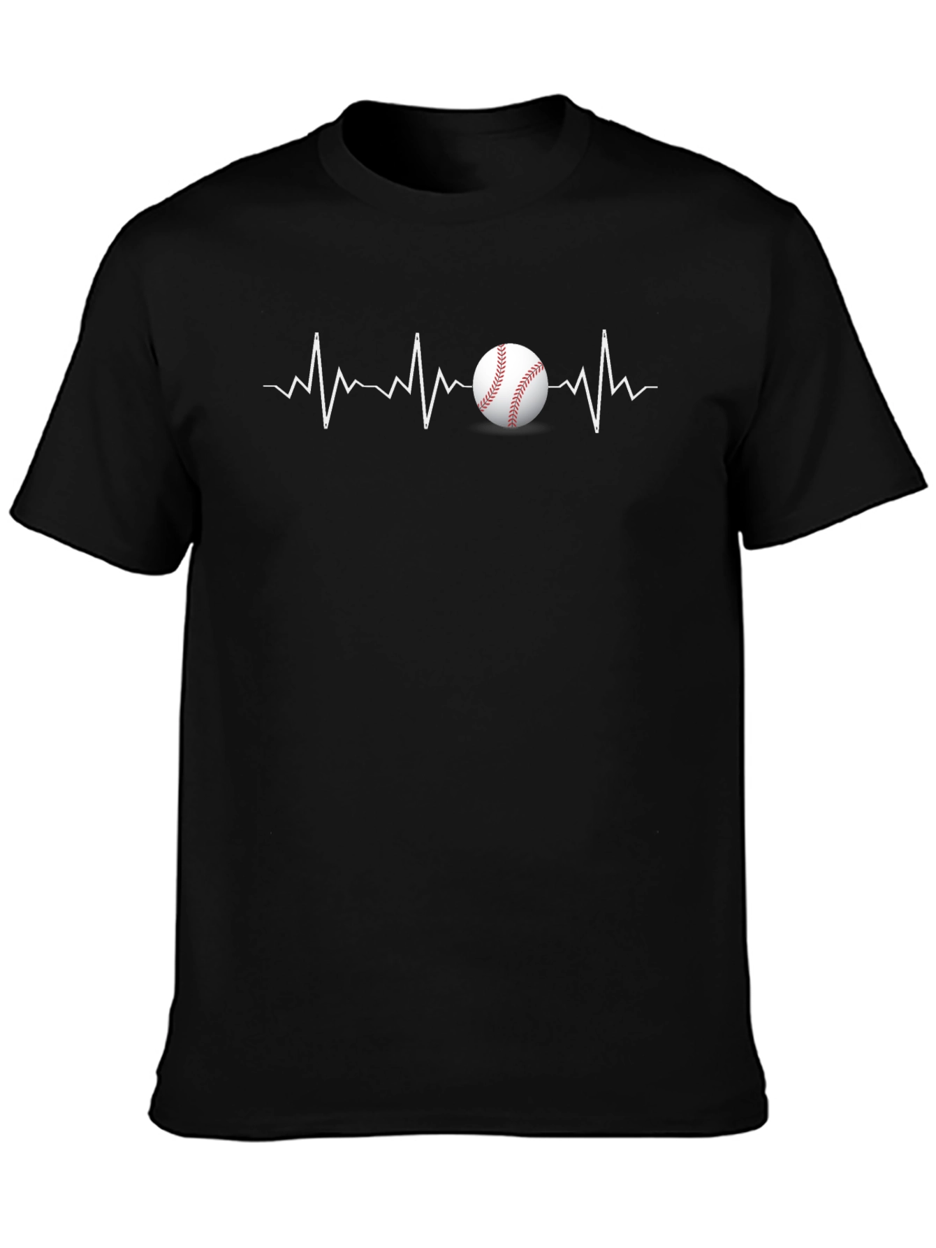 Baseball Heartbeat T-Shirt - Unique Graphic Tee