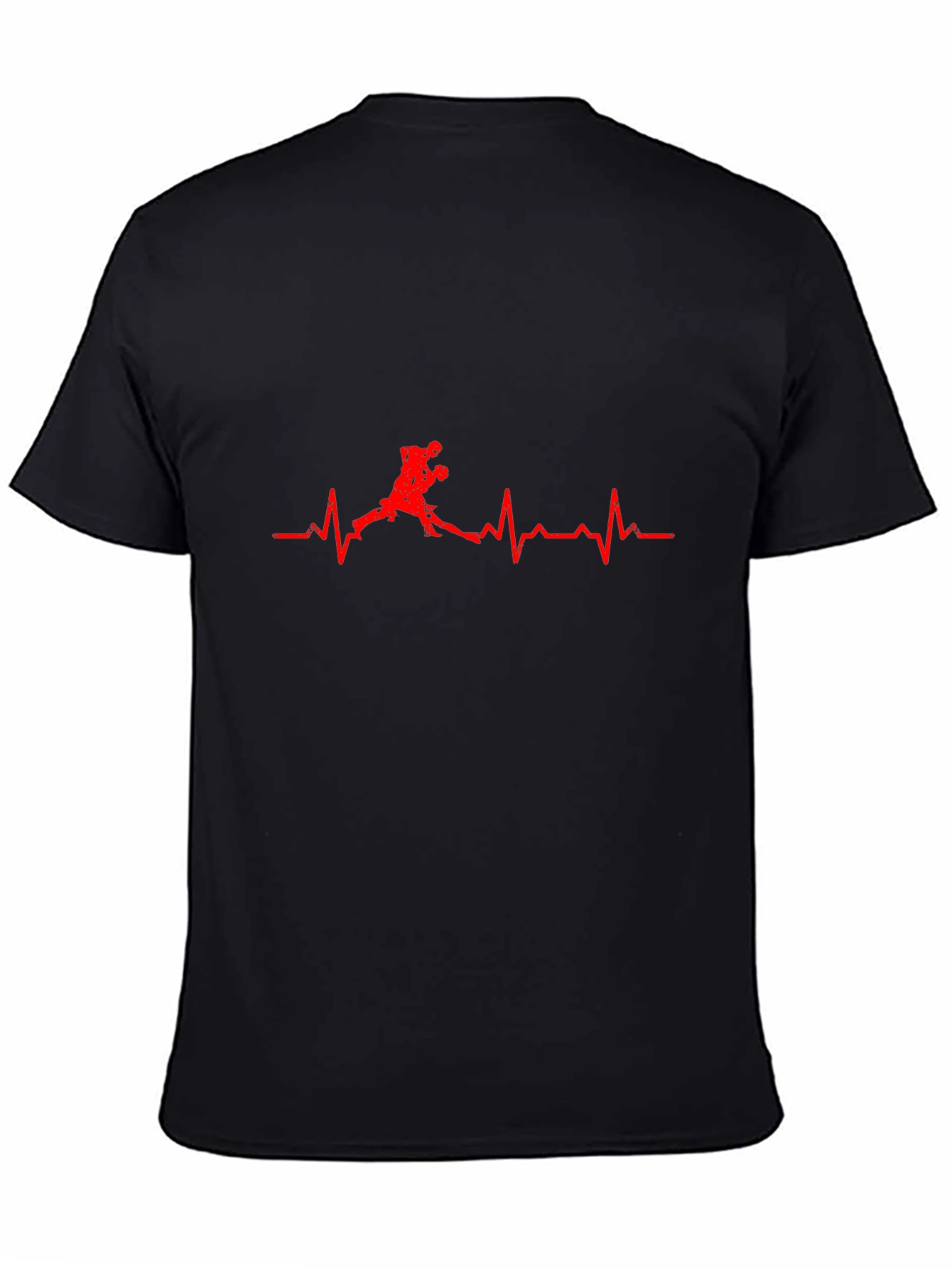 Heartbeat Boxer Black T-Shirt