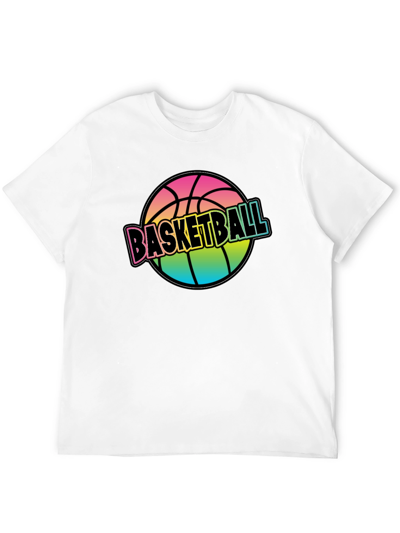 Rainbow Basketball Graphic Tee