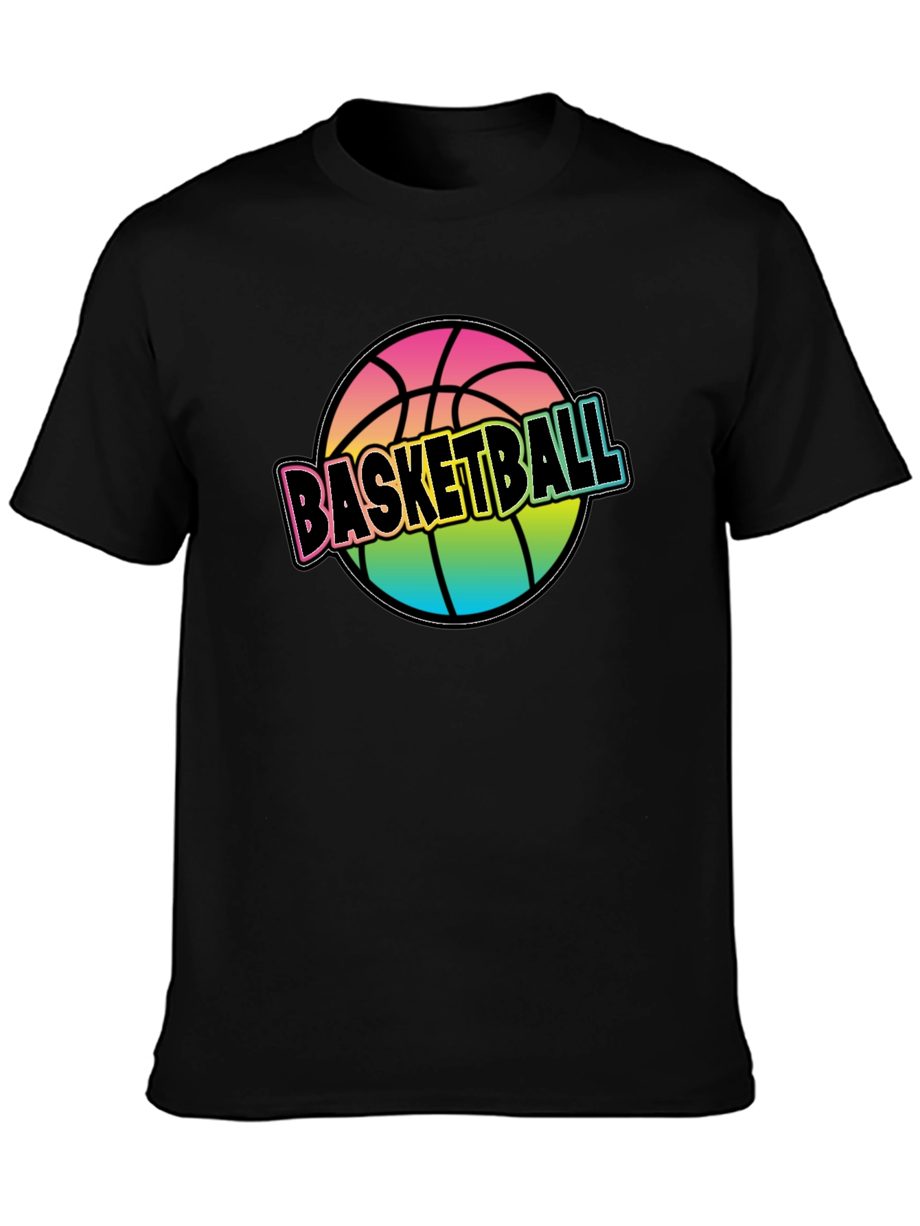Rainbow Basketball Graphic Tee