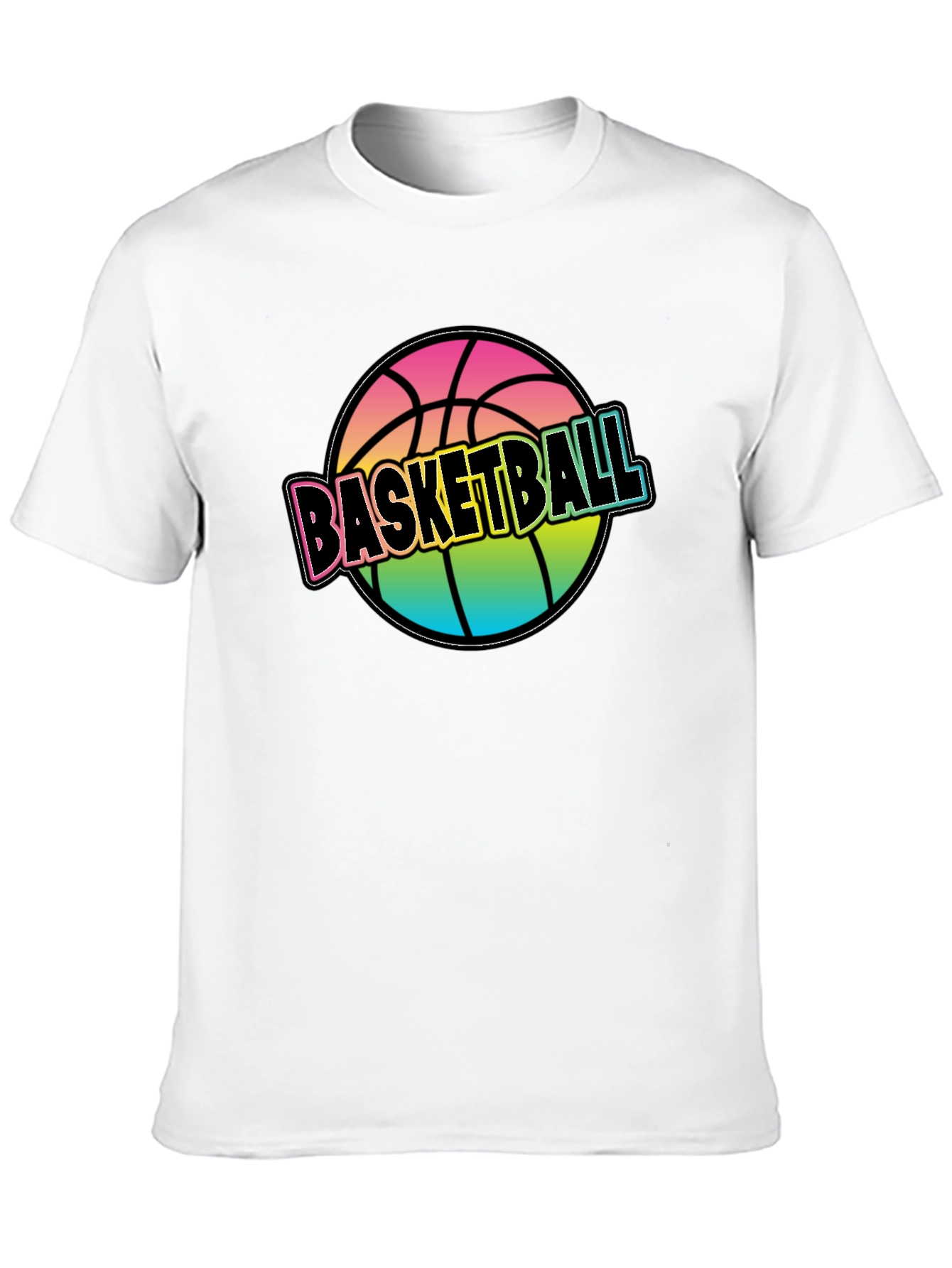 Rainbow Basketball Graphic Tee