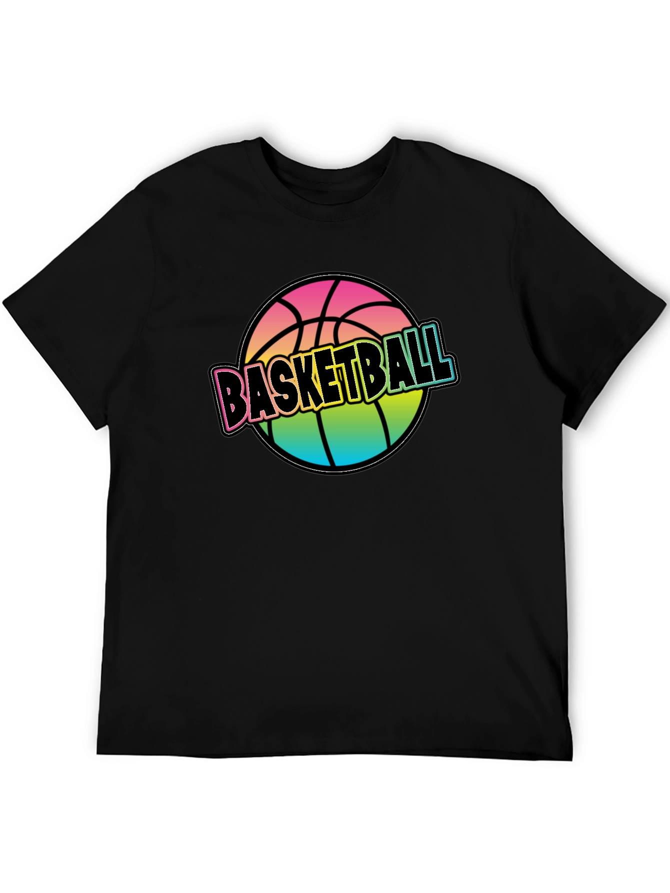 Rainbow Basketball Graphic Tee
