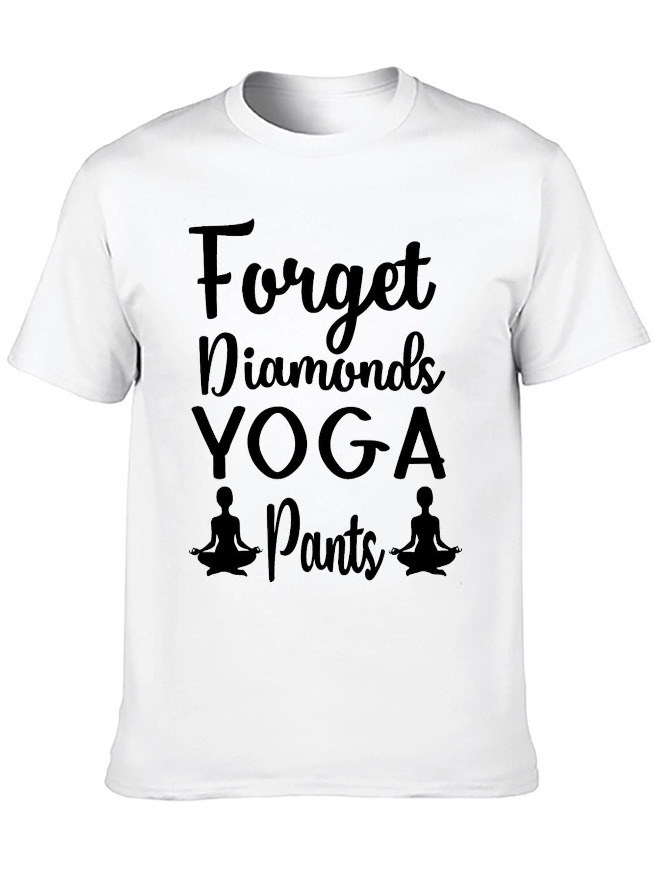 Forget Diamonds Yoga Pants Black Graphic T-Shirt