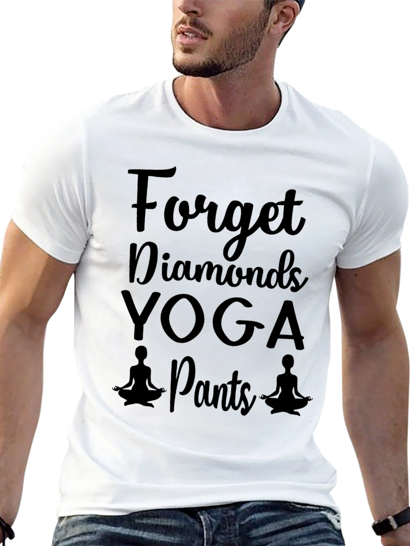 Forget Diamonds Yoga Pants Black Graphic T-Shirt