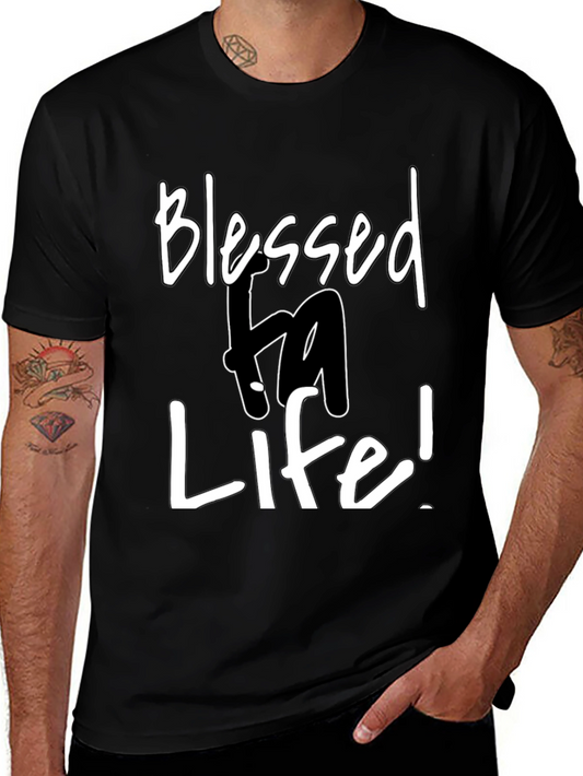 Blessed Life Graphic Tee - Mens Black T-Shirt