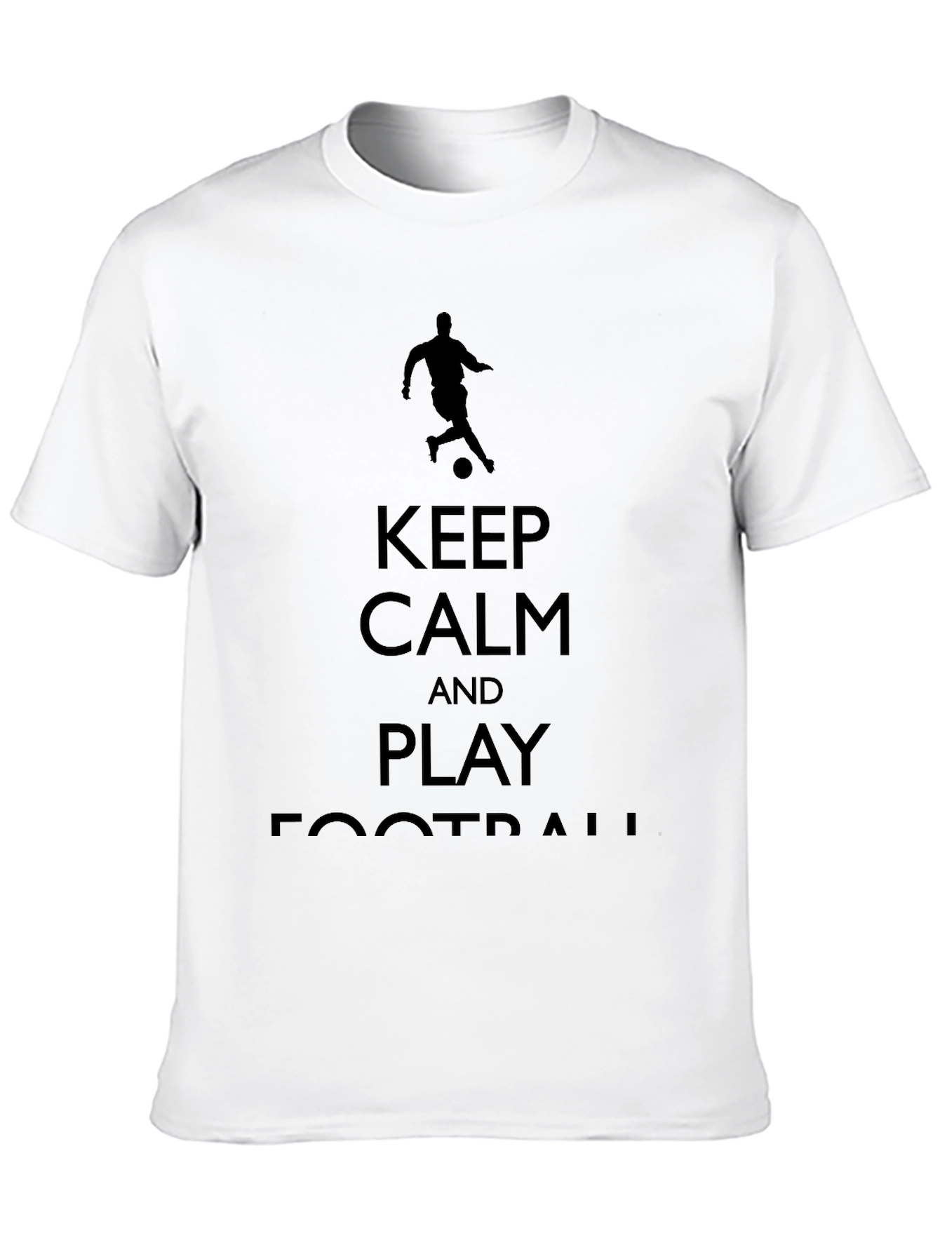 Keep Calm & Play Football Black T-Shirt
