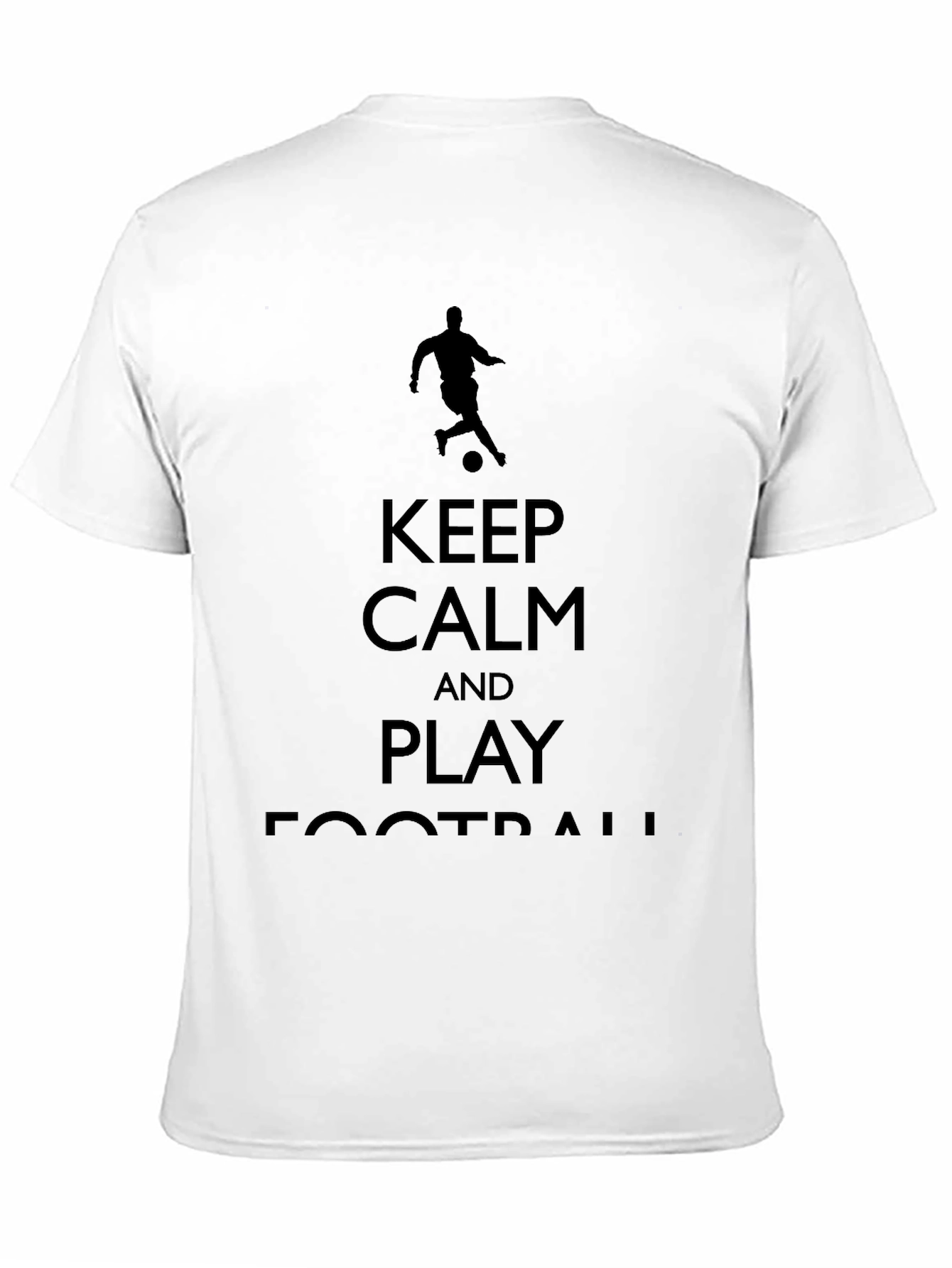 Keep Calm & Play Football Black T-Shirt