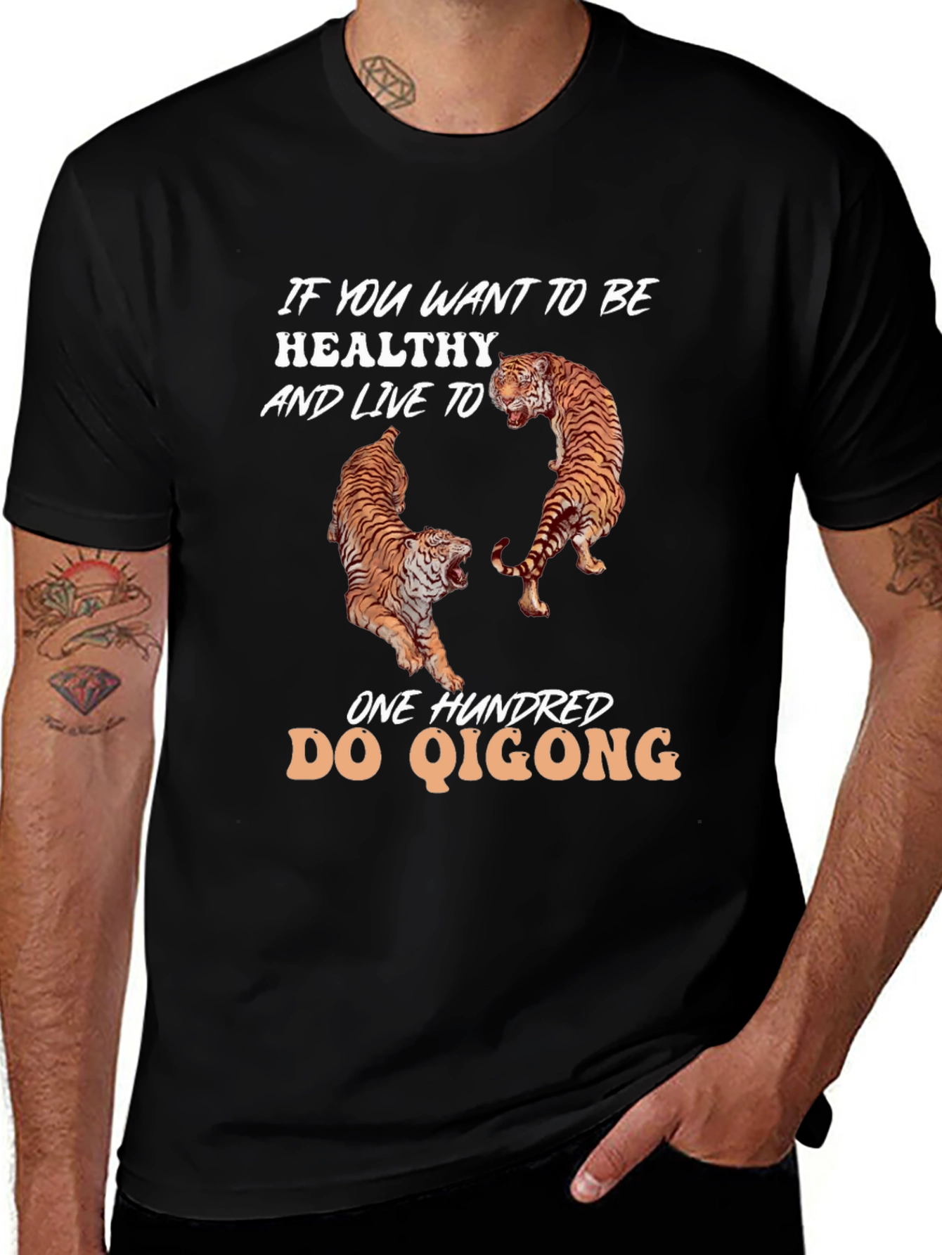 Qigong Tiger Graphic T-Shirt - Live Healthy!
