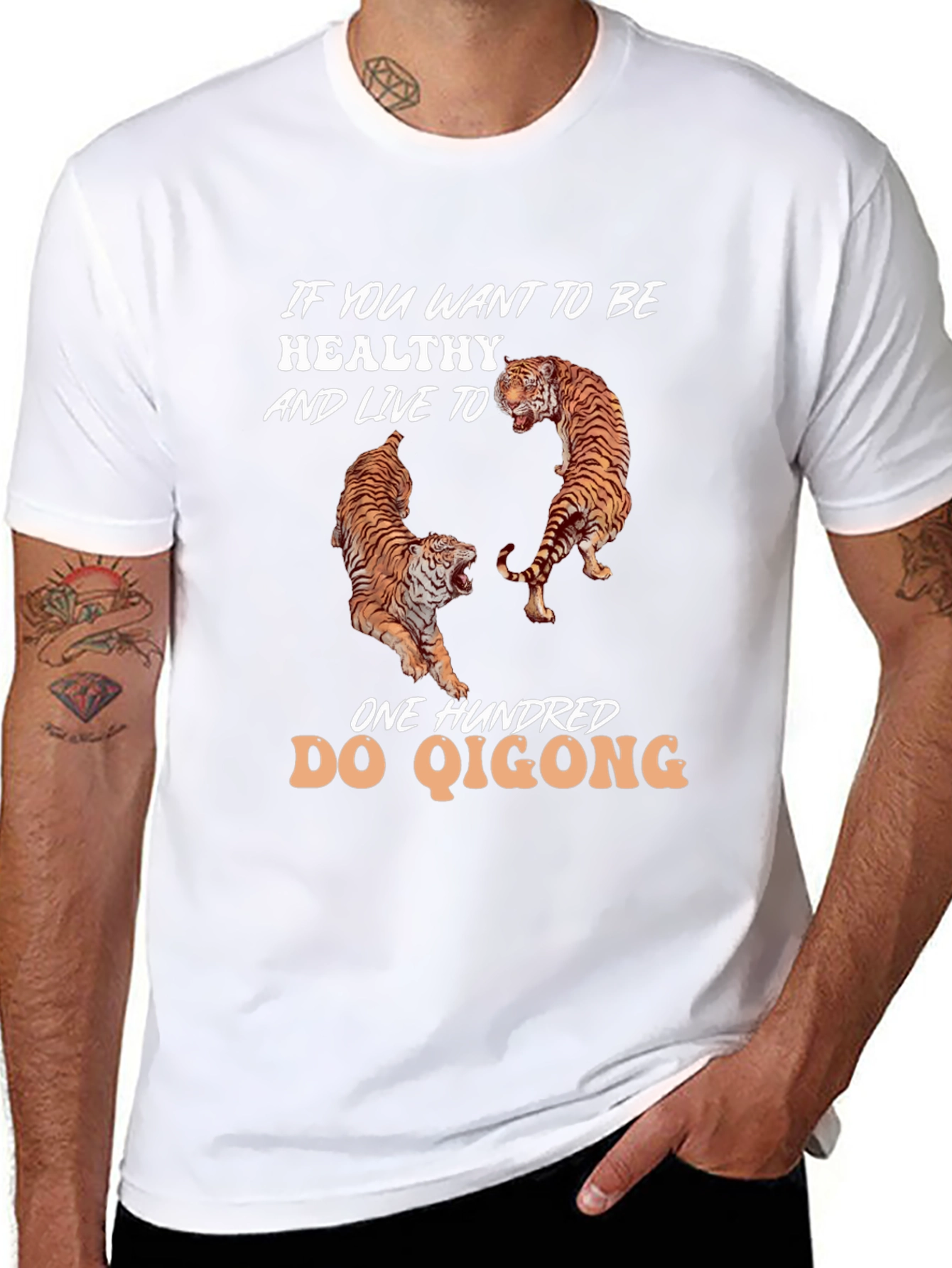 Qigong Tiger Graphic T-Shirt - Live Healthy!