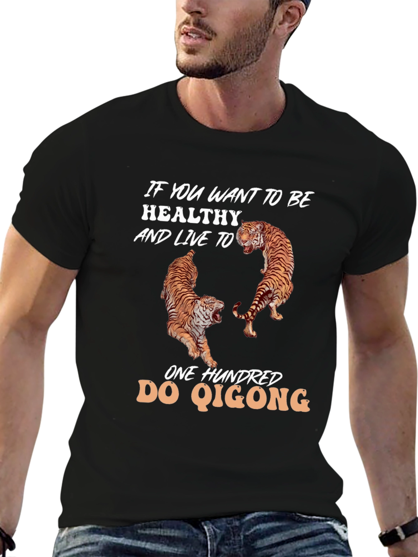 Qigong Tiger Graphic T-Shirt - Live Healthy!
