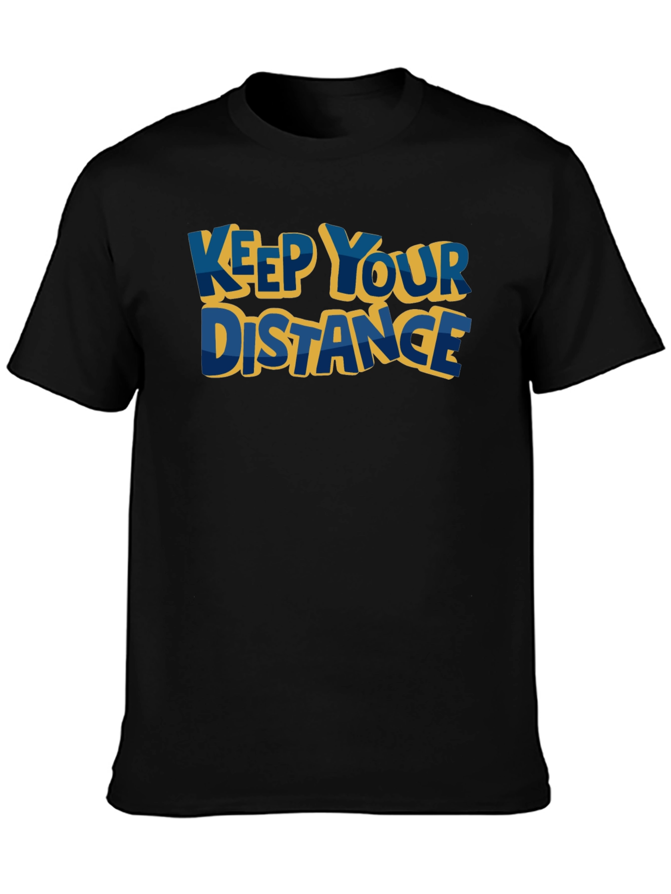 Keep Your Distance Graphic Tee - Black