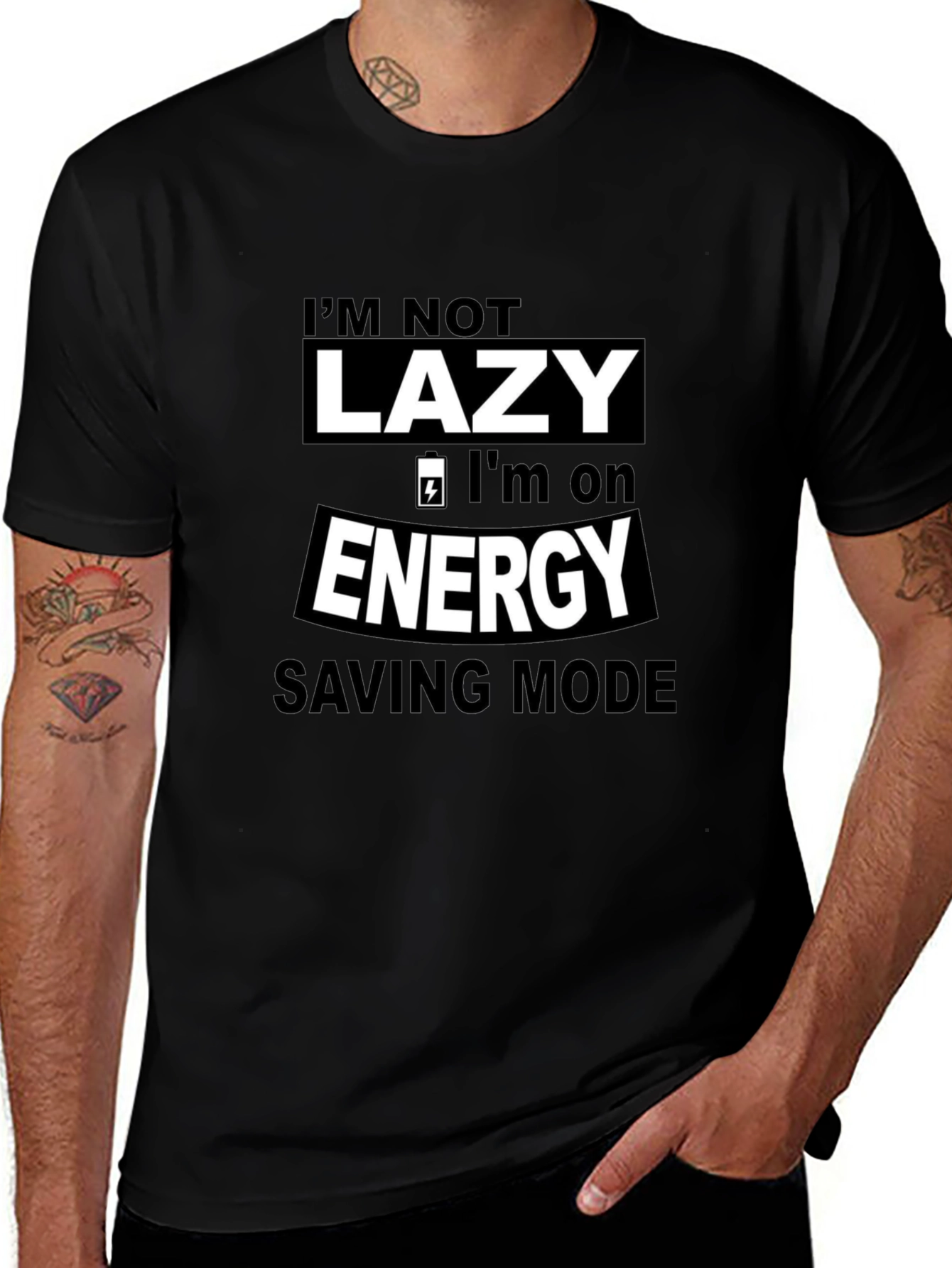Im Not Lazy Energy Saving Mode Graphic Tee