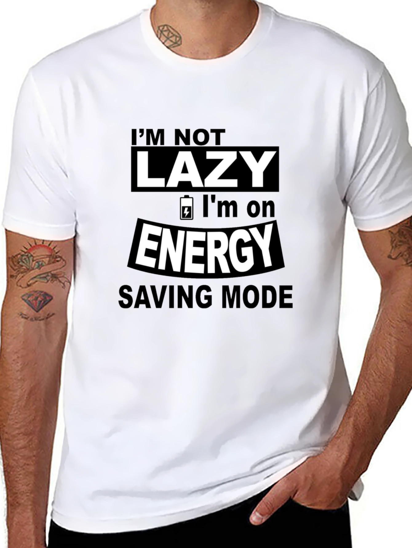 Im Not Lazy Energy Saving Mode Graphic Tee