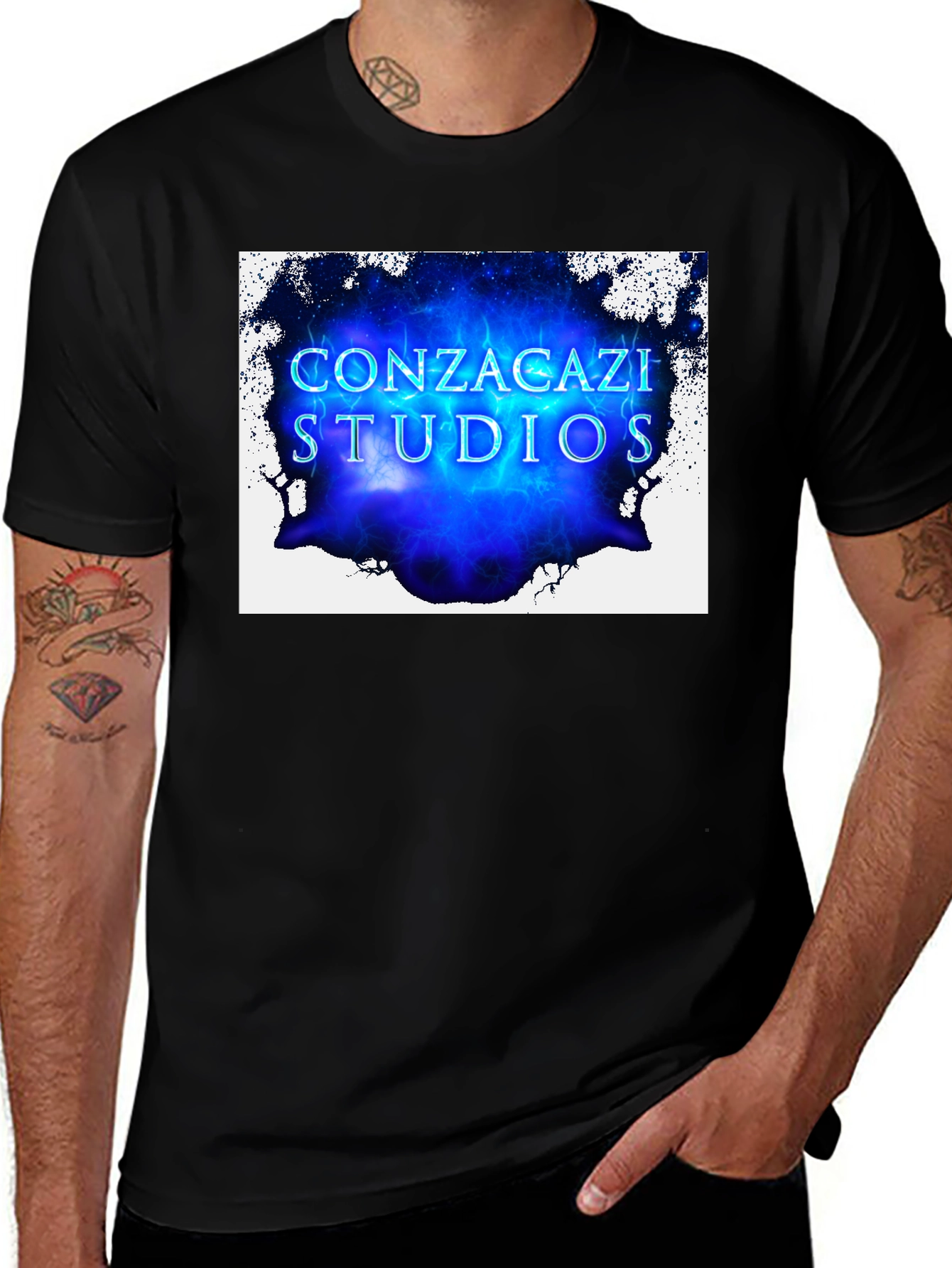 Conzacazi Studios Black Graphic T-Shirt