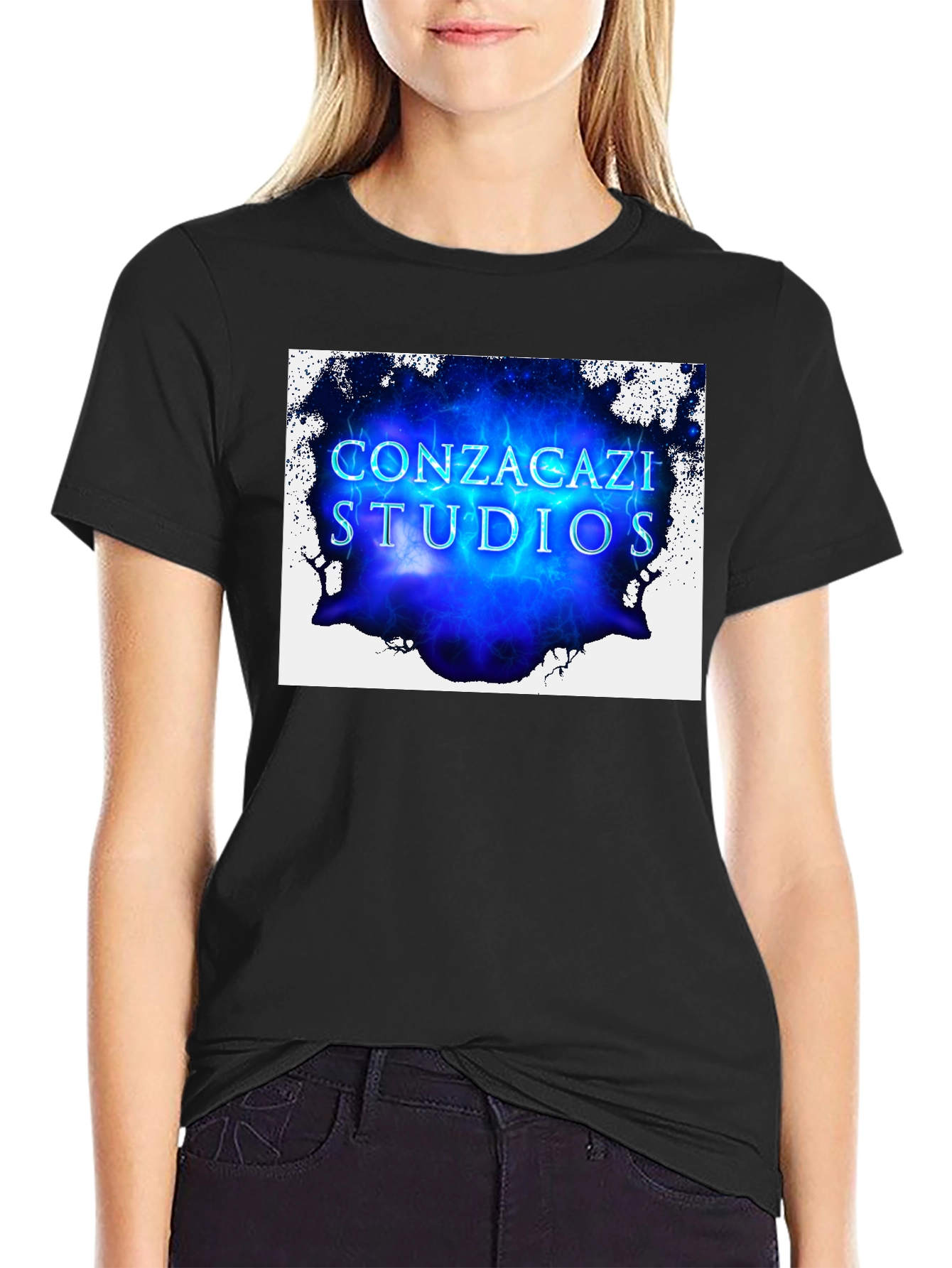 Conzacazi Studios Black Graphic T-Shirt