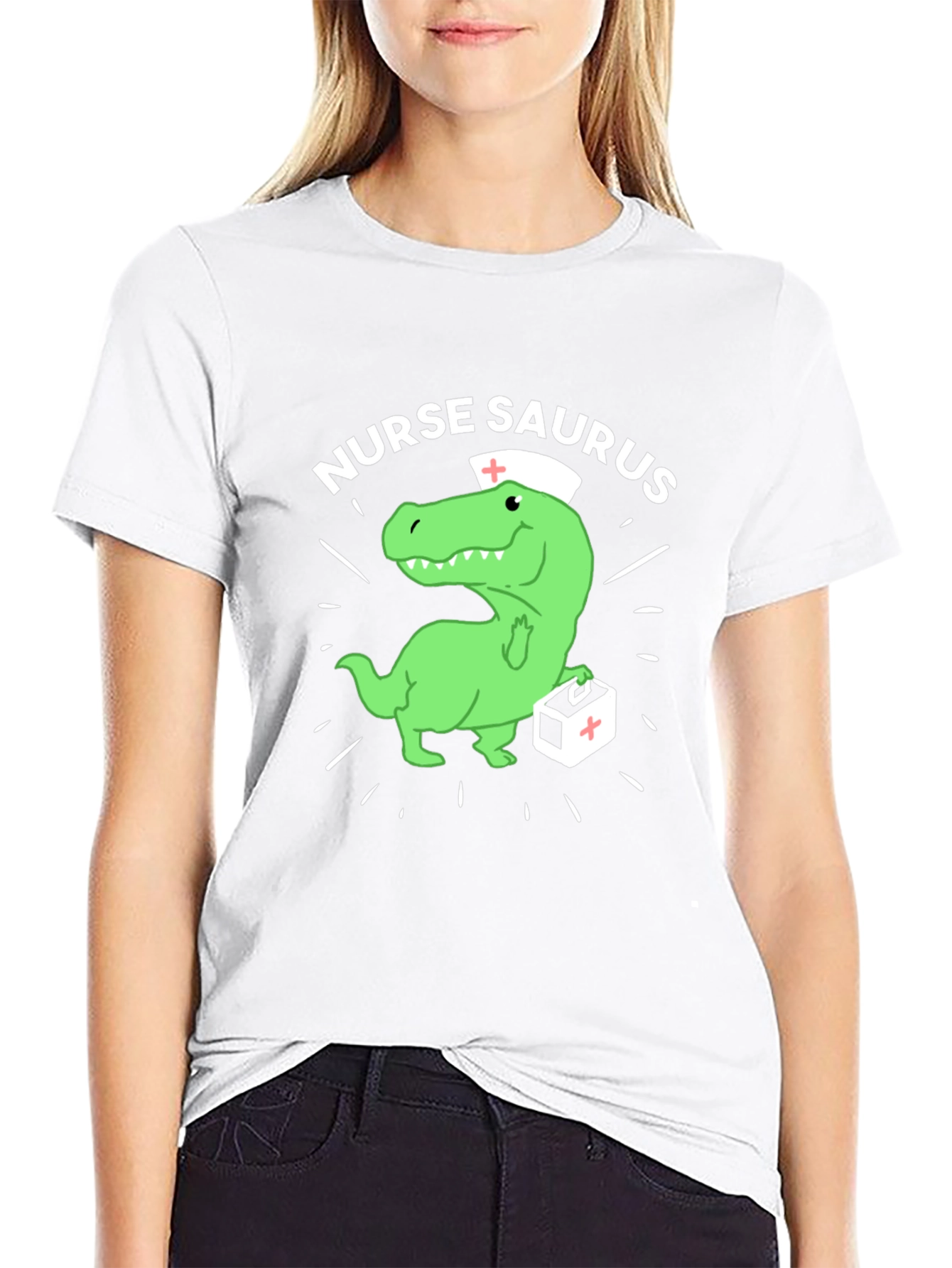 Nurse Saurus T-Shirt - Funny Dinosaur Nursing Tee