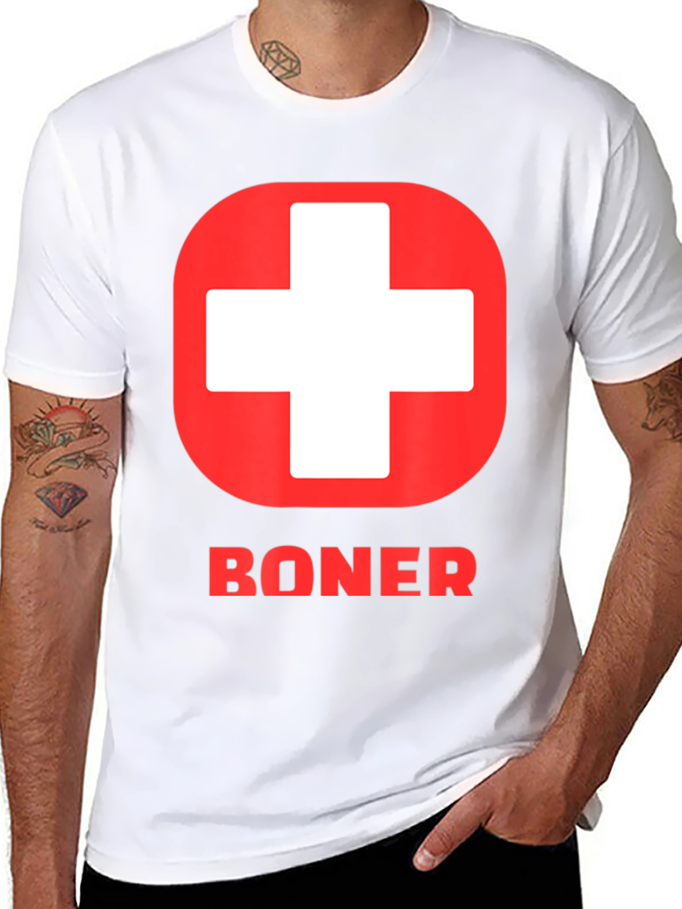Funny Swiss Flag BONER Graphic Tee