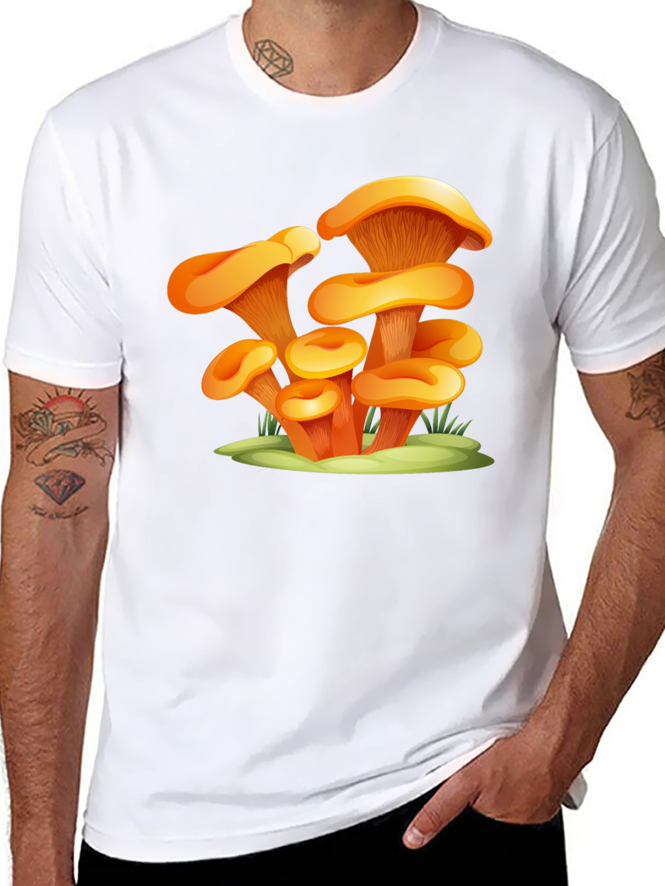 Mushroom Graphic Black T-Shirt