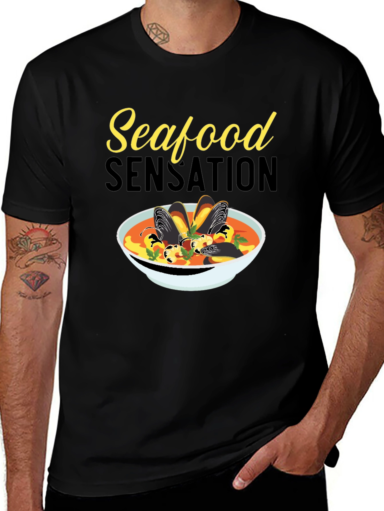 Seafood Sensation Graphic T-Shirt