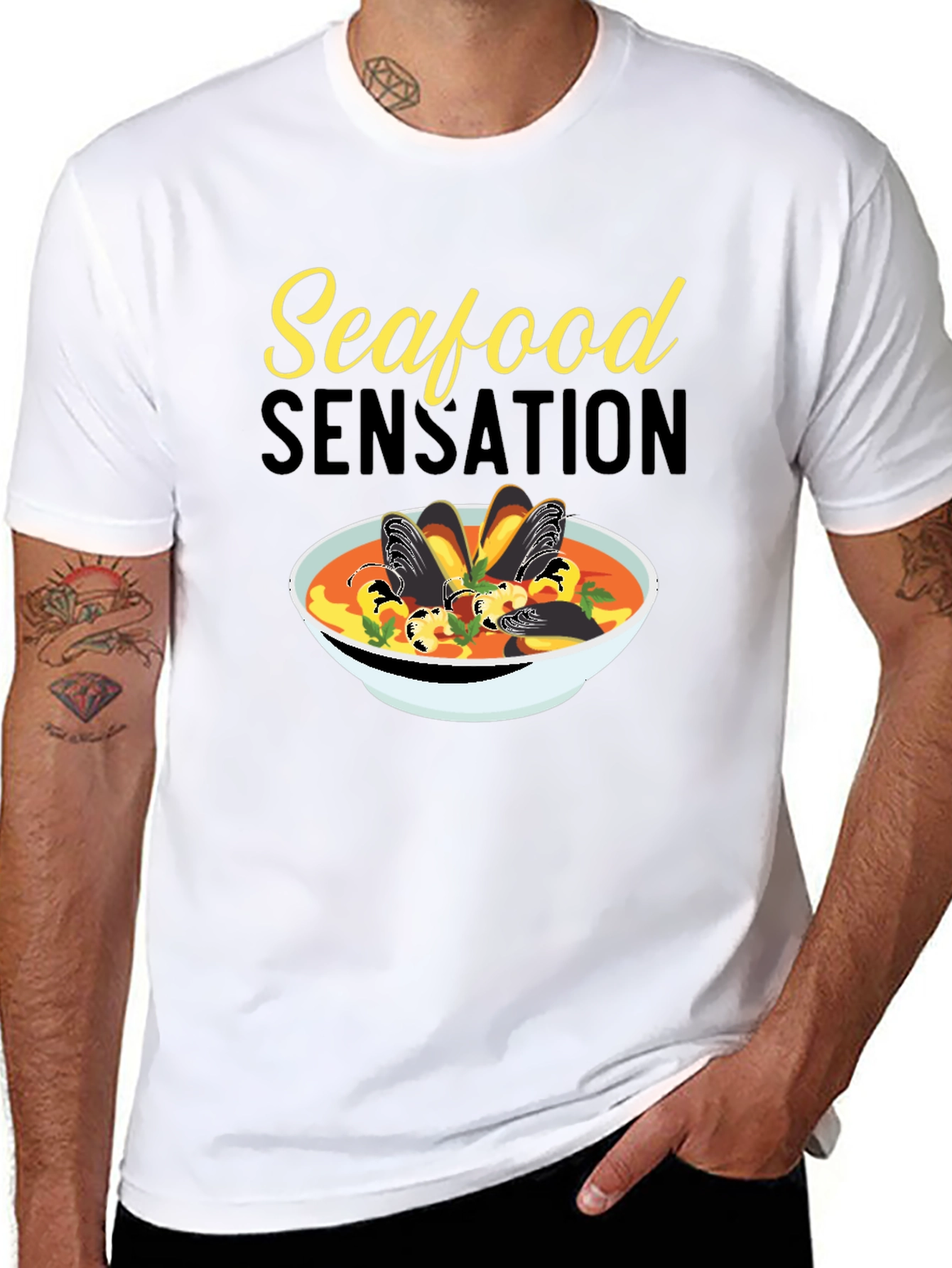 Seafood Sensation Graphic T-Shirt